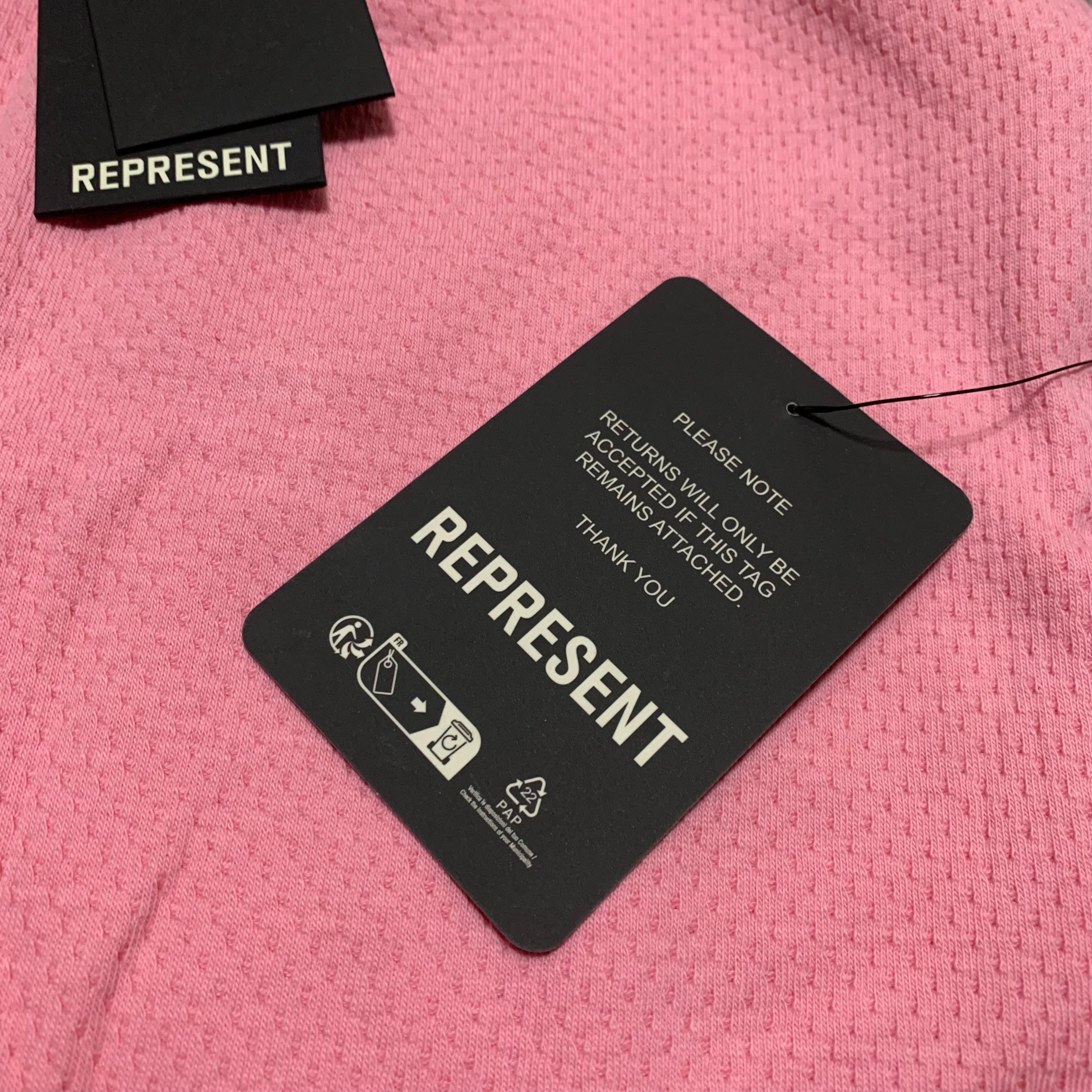 Represent XXL Shorts Owners Club Script Pink Woven Bottoms (RRP £95)