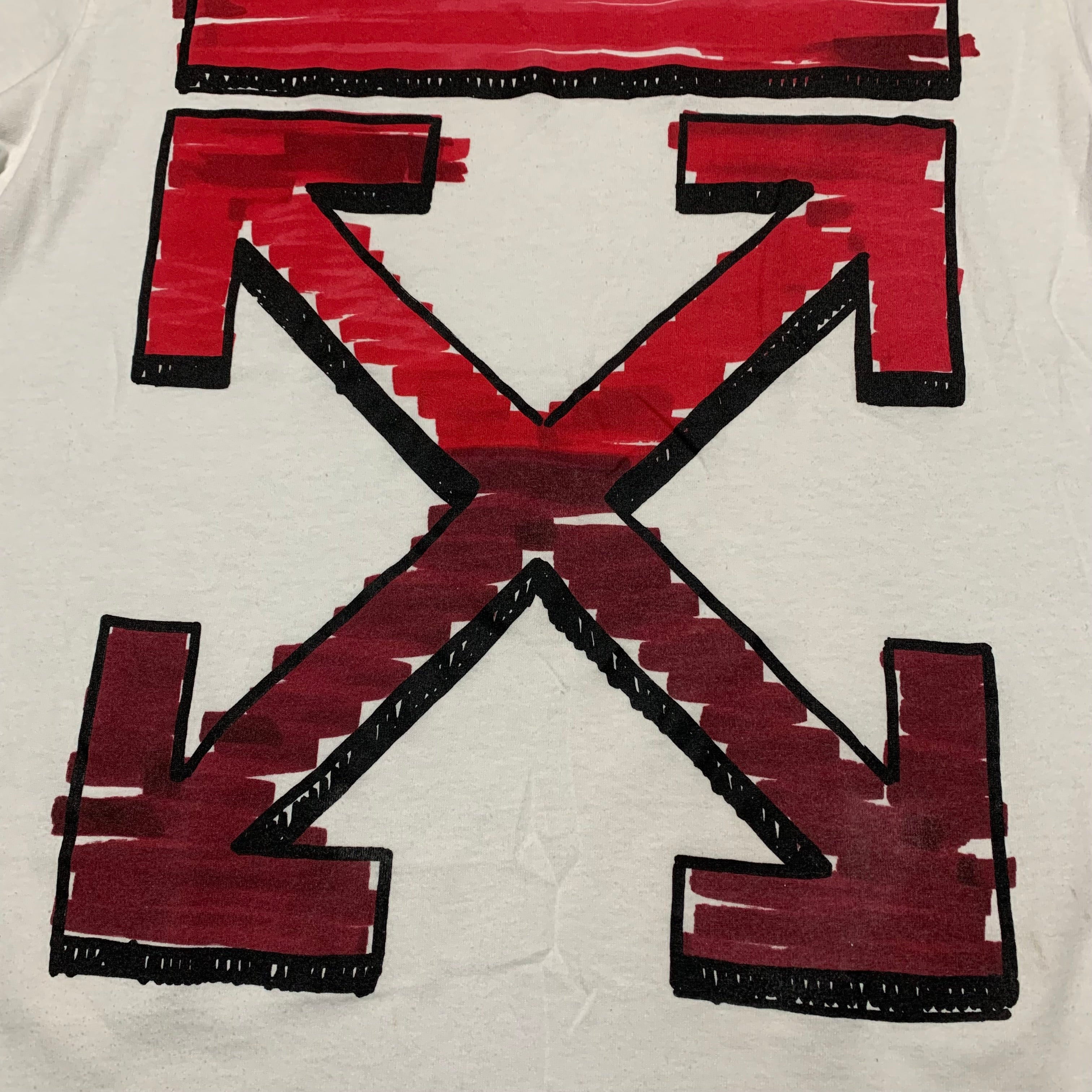 Off White Medium Marker Arrows White Tee Virgil Abloh