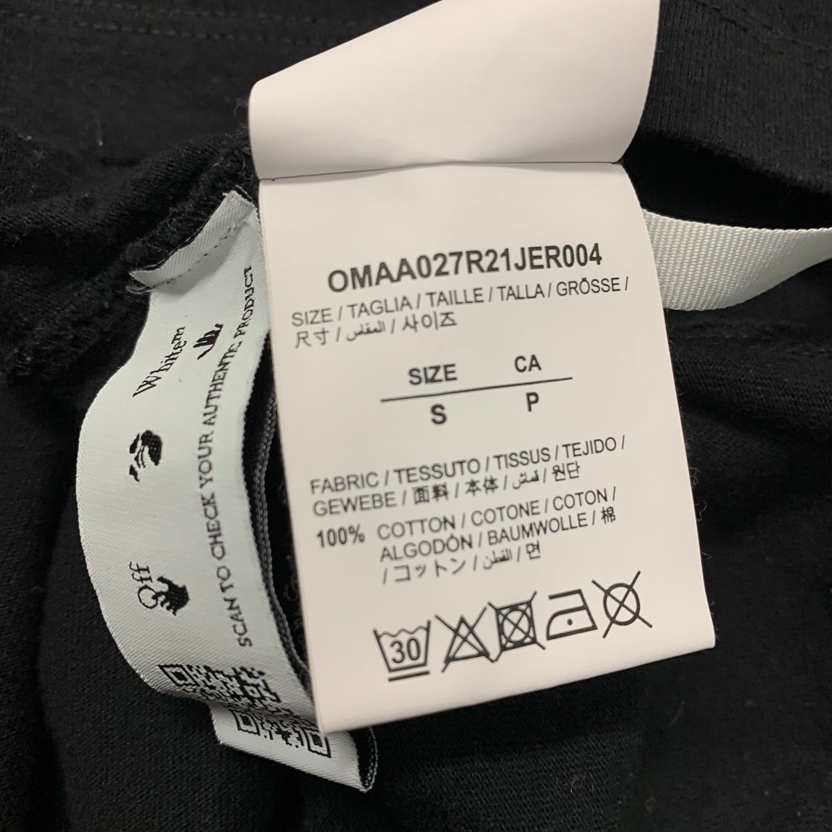 Off White Small Tee Caravaggio Arrows Black T-Shirt Virgil Abloh