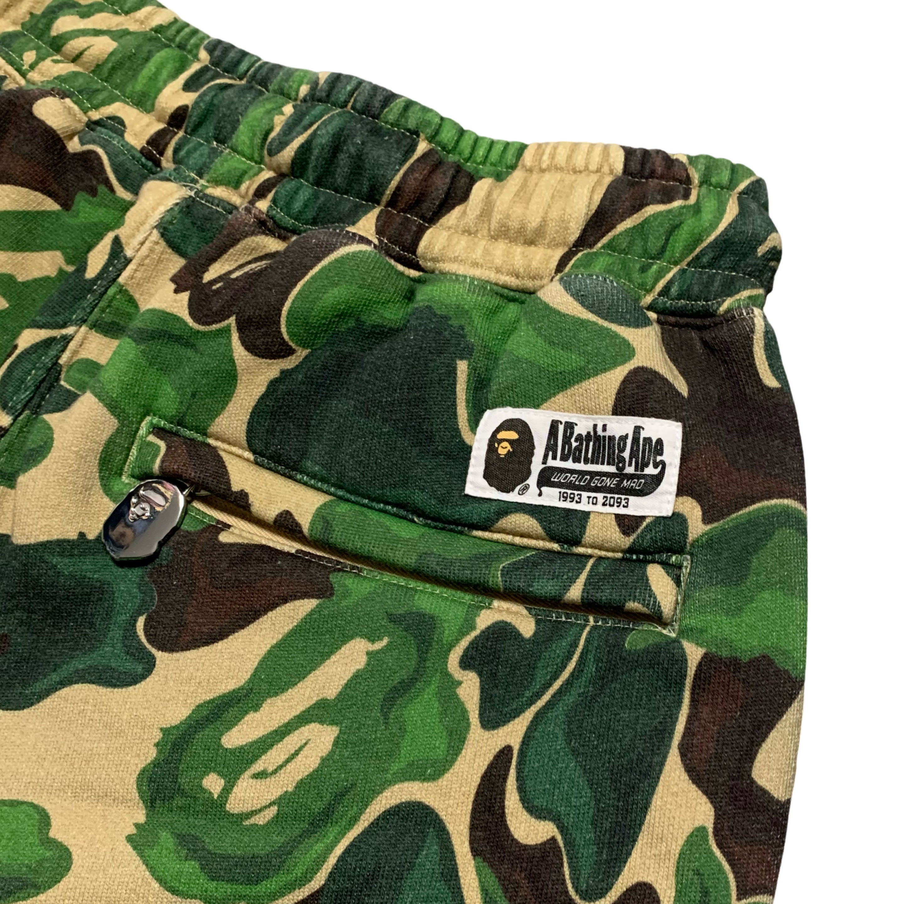 Bape Small Shorts Green Art Camo Sweat Shorts A Bathing Ape 2023