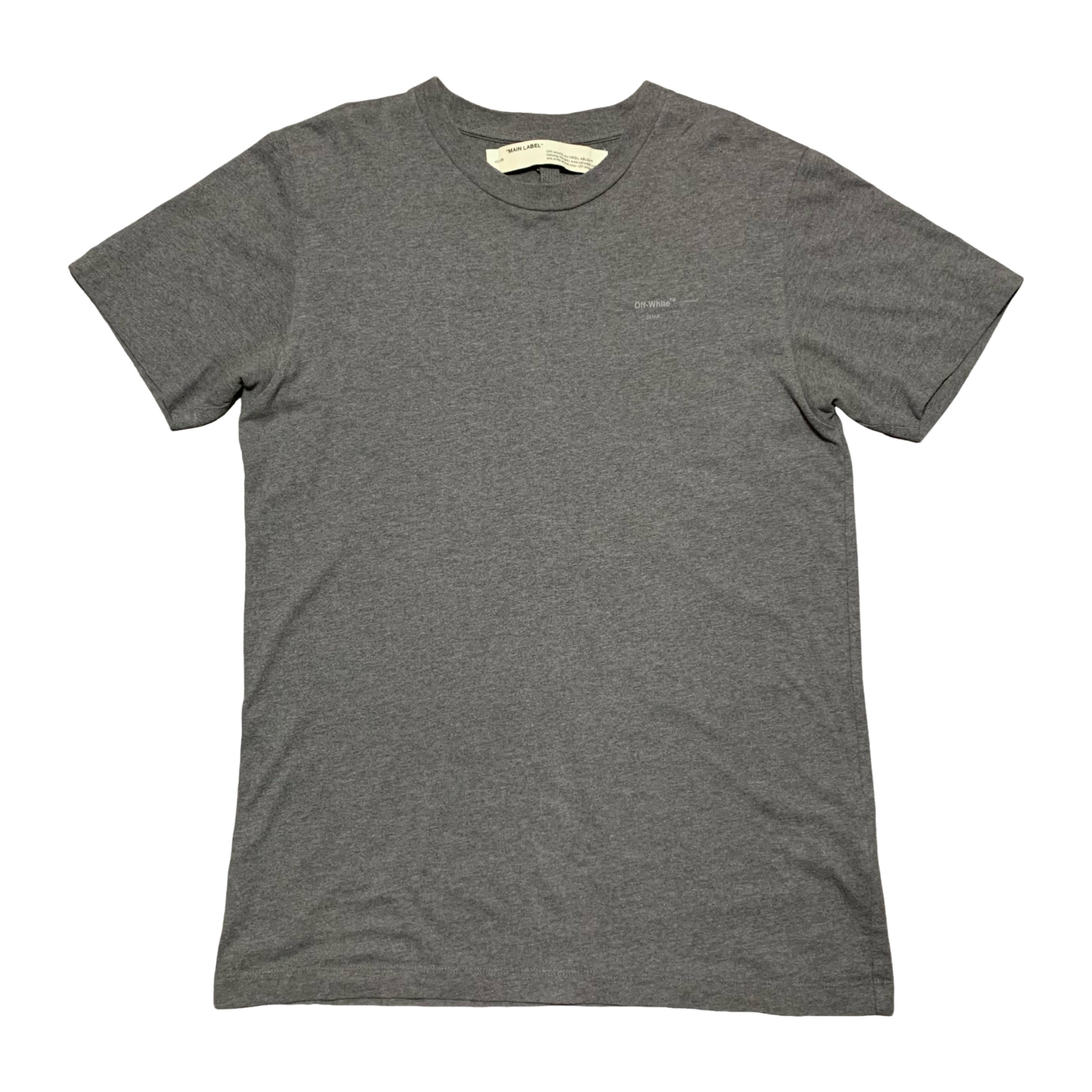 Off White Medium Arrows Graphic Grey Tee Virgil Abloh