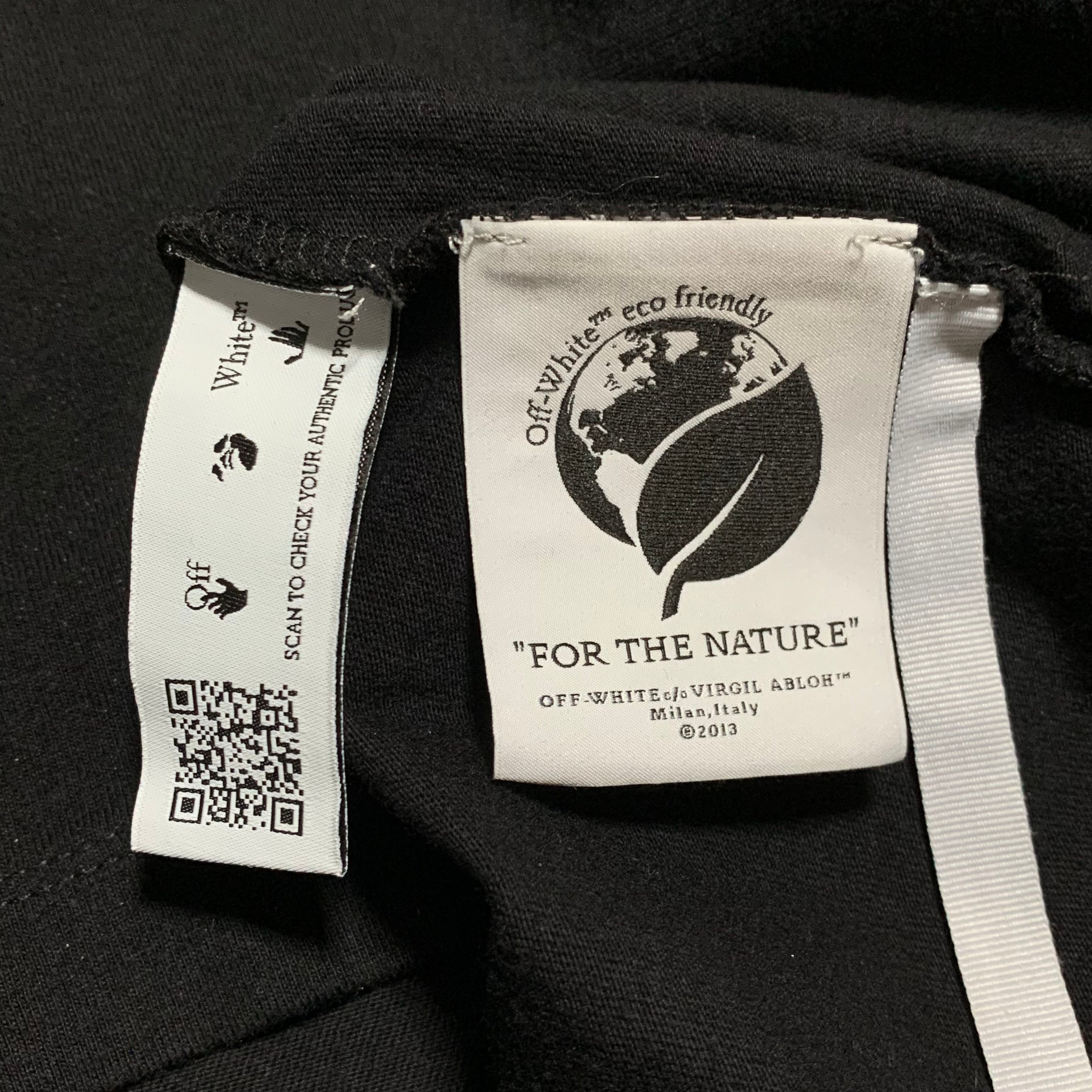 Off White XXL Arrow On Canvas Black Tee Virgil Abloh