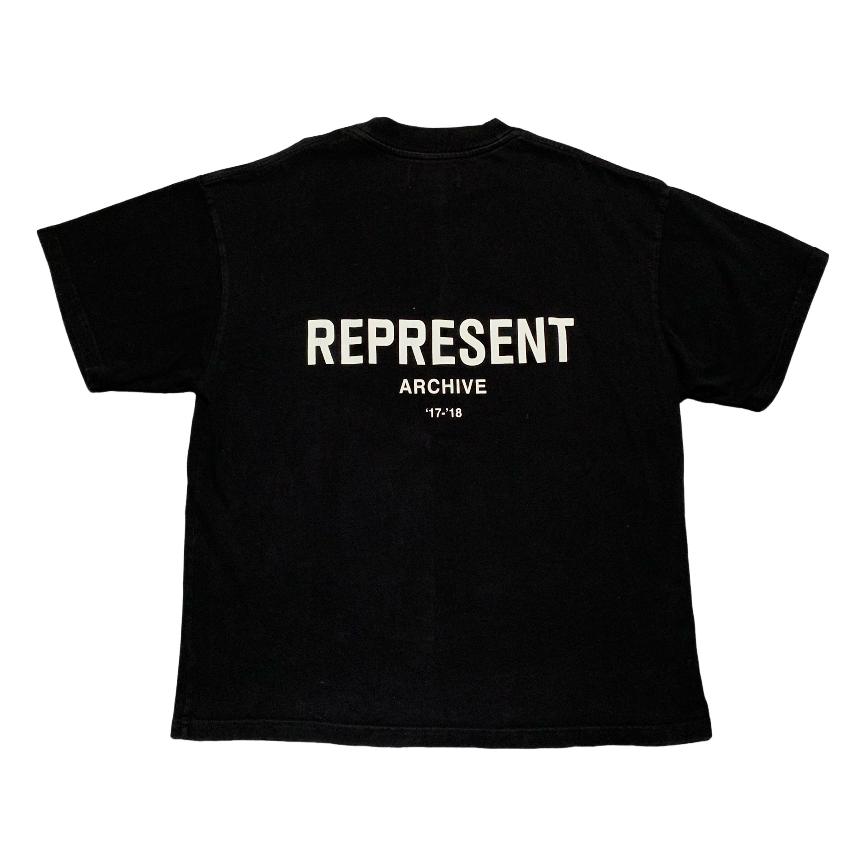 Represent Large British Archive Jet Black Tee