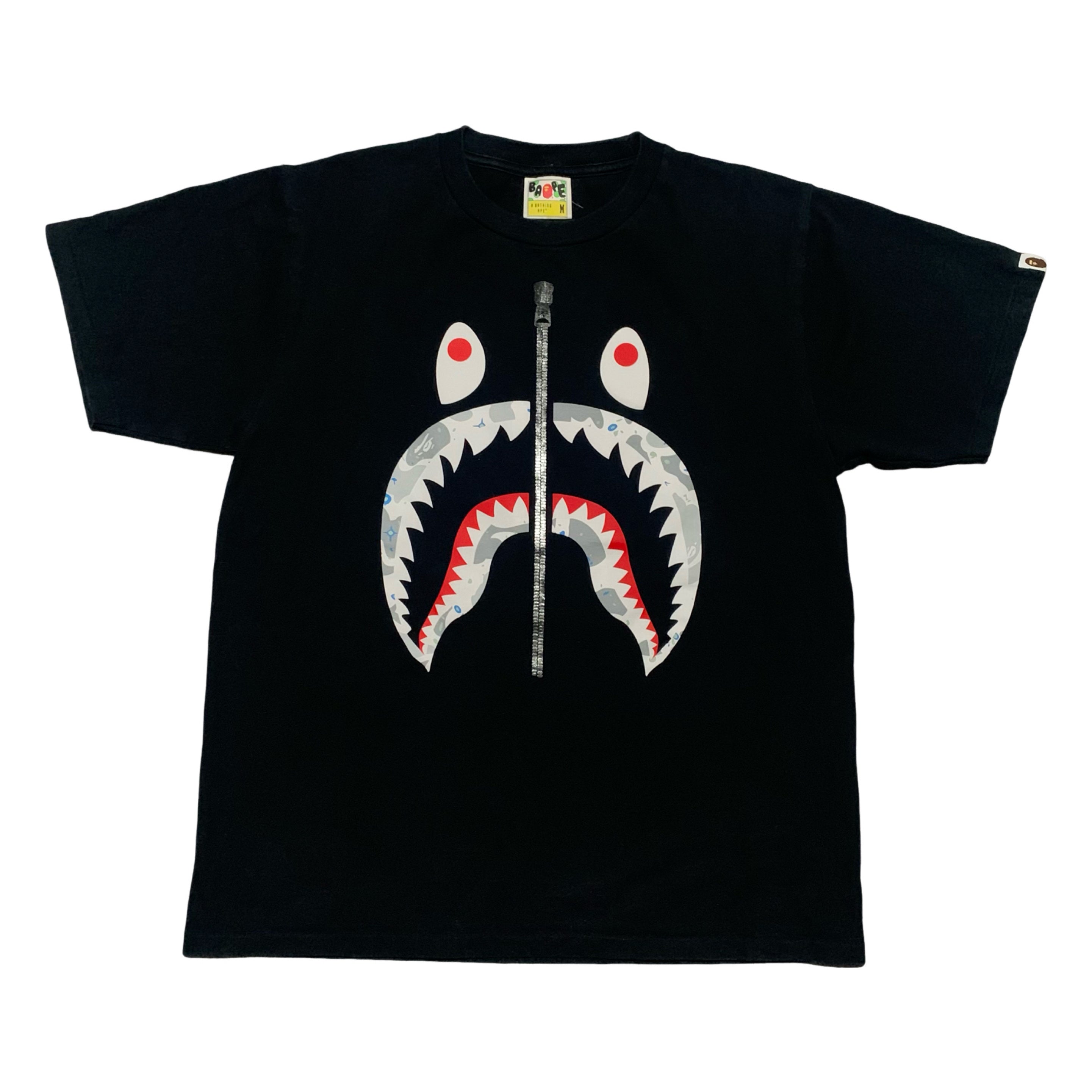 Bape Medium Shark Space Camo Black Tee A Bathing Ape