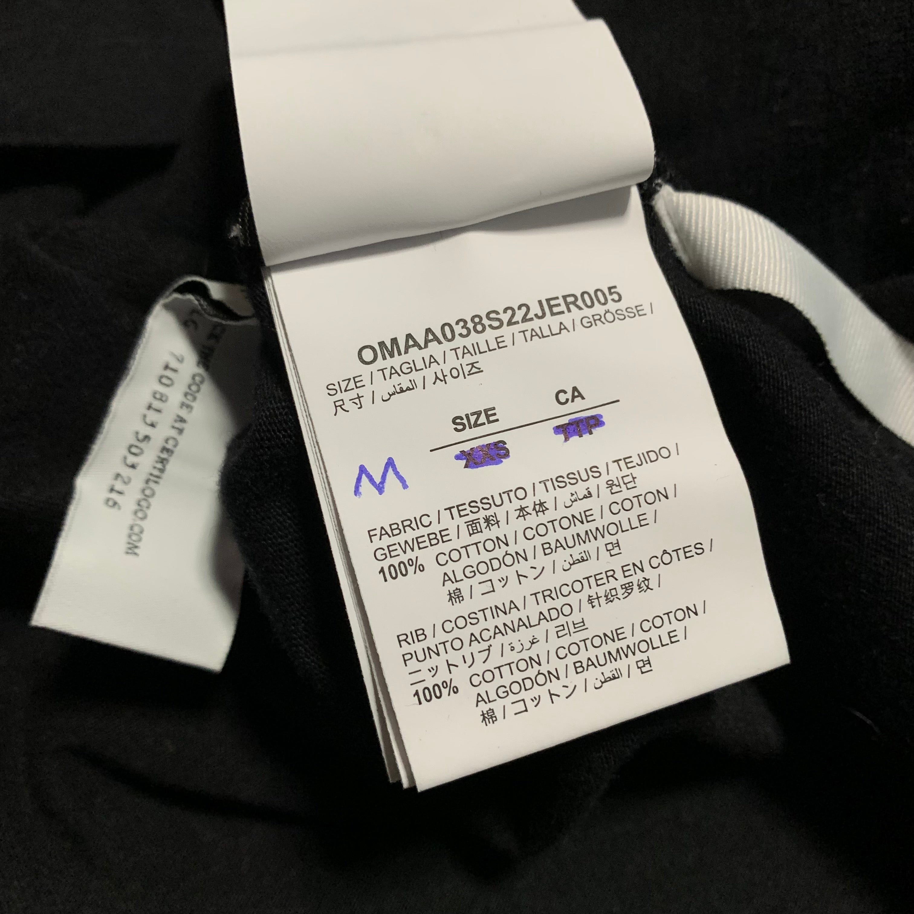 Off White Medium Metal Arrows Black Tee Virgil Abloh