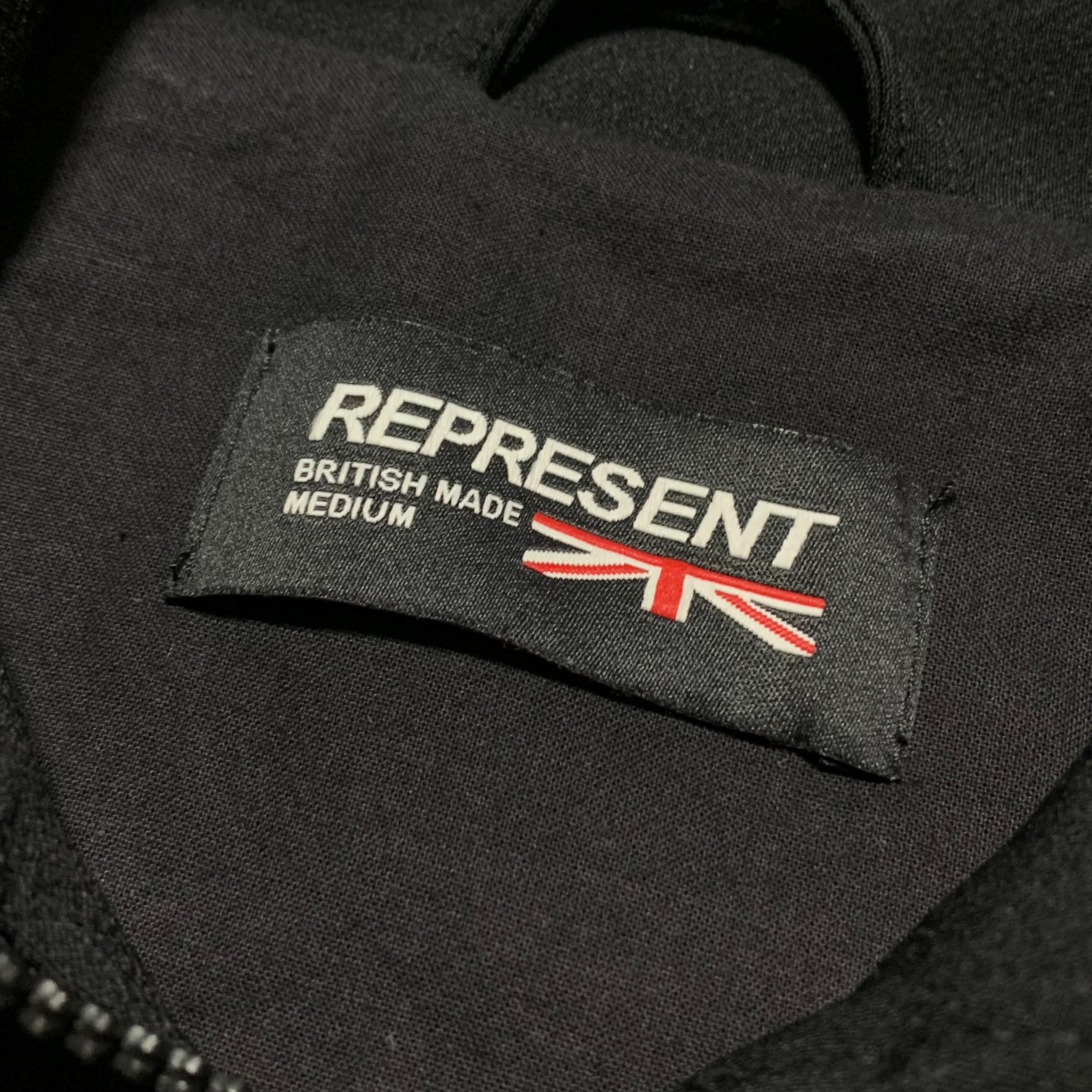 Represent Medium Jacket Black Track Top Jacket British Made