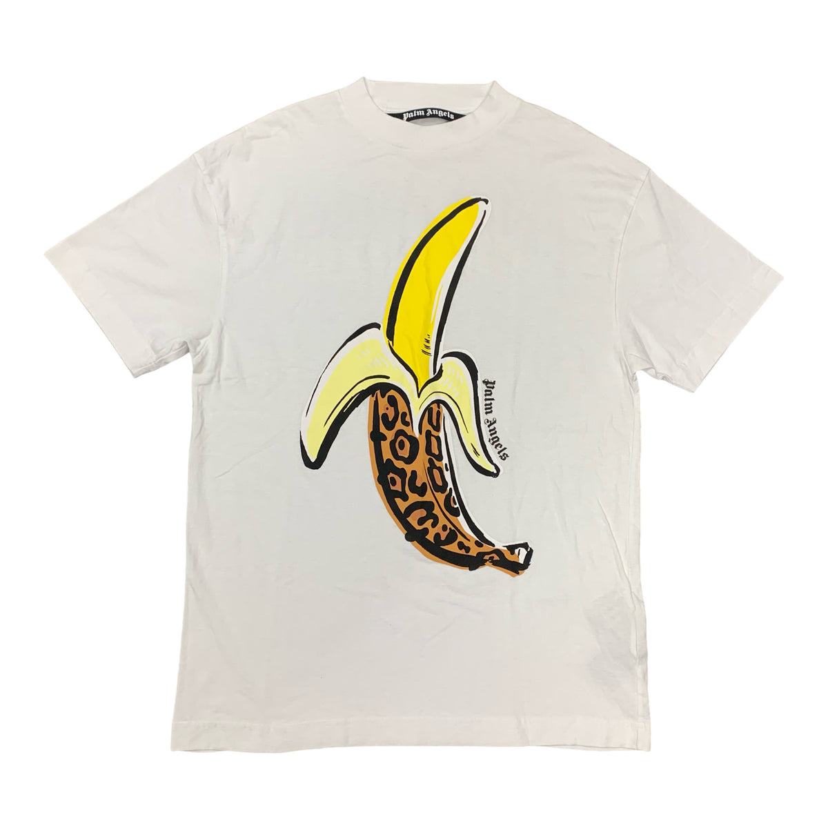 Palm Angels Medium Tee Banana Leopard White T-Shirt