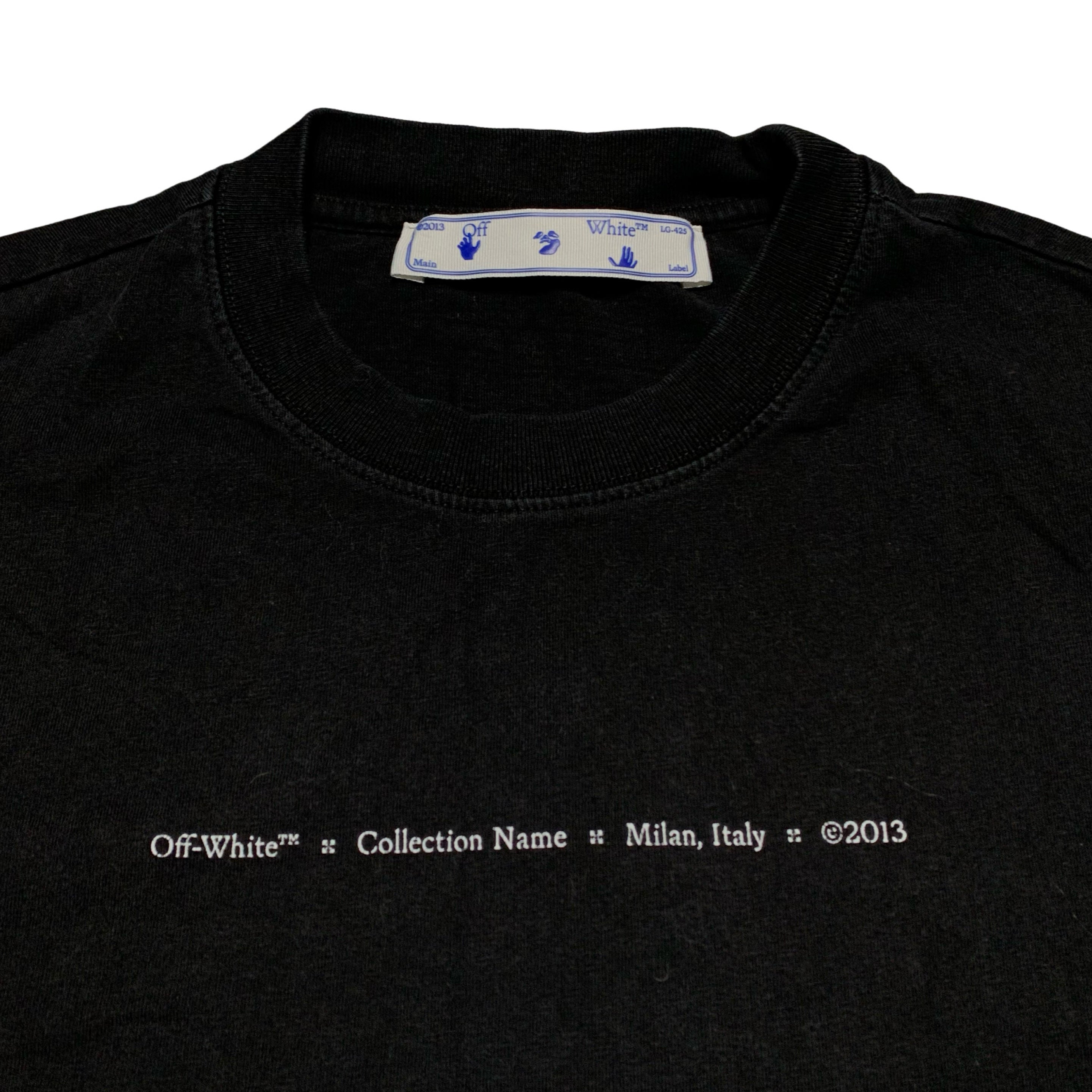 Off White Medium Tornado Arrows Black Tee Virgil Abloh