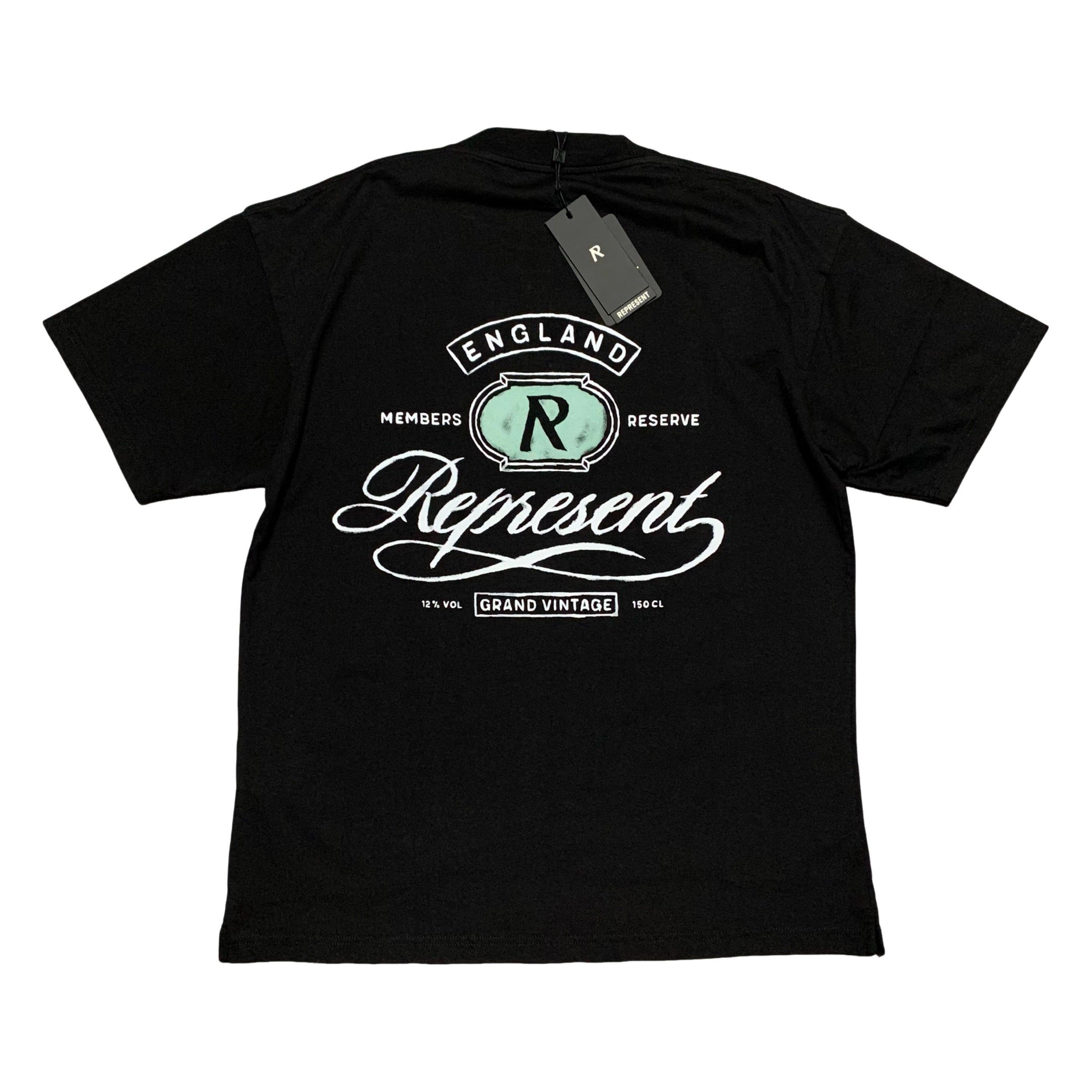 Represent Small Grand Vintage Hand Drawn Jet Black Tee