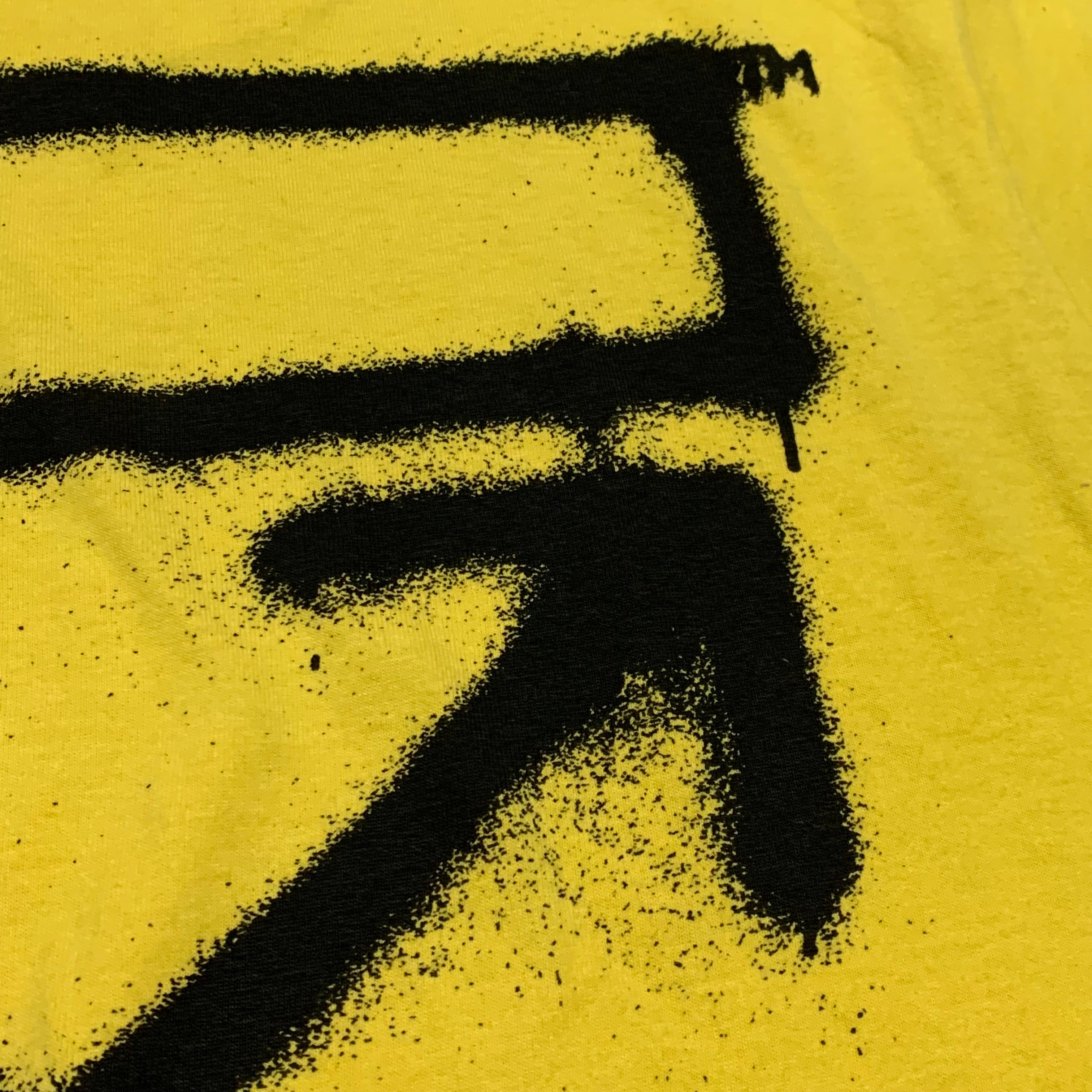 Off White Small Graffiti Arrows Yellow Tee Virgil Abloh