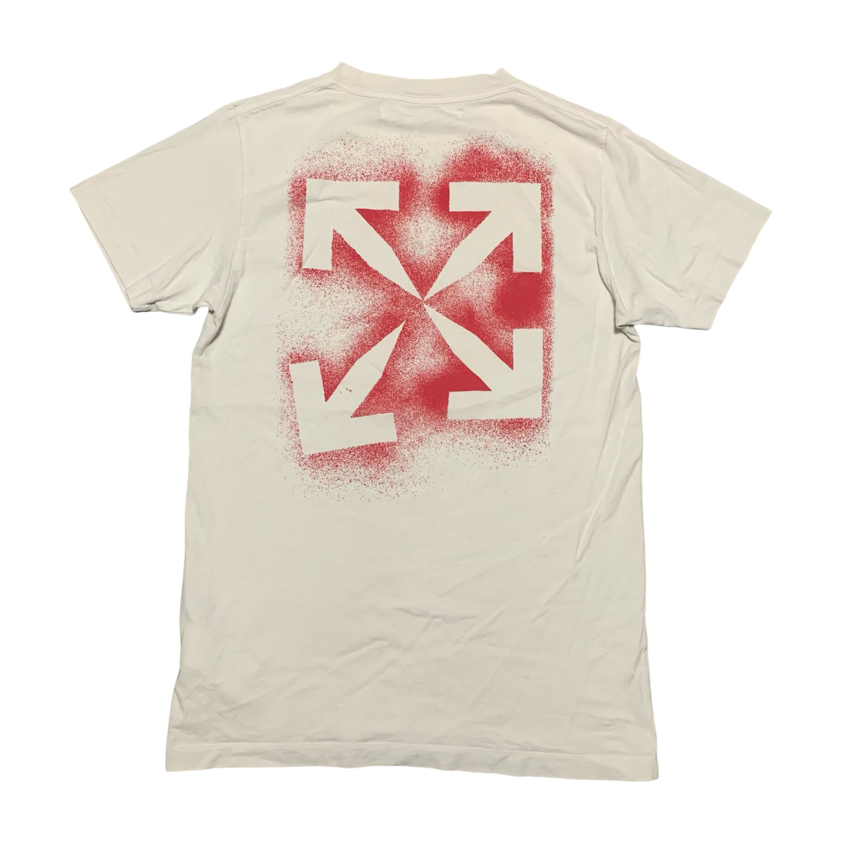 Off White Small Stencil Arrows White Tee Virgil Abloh