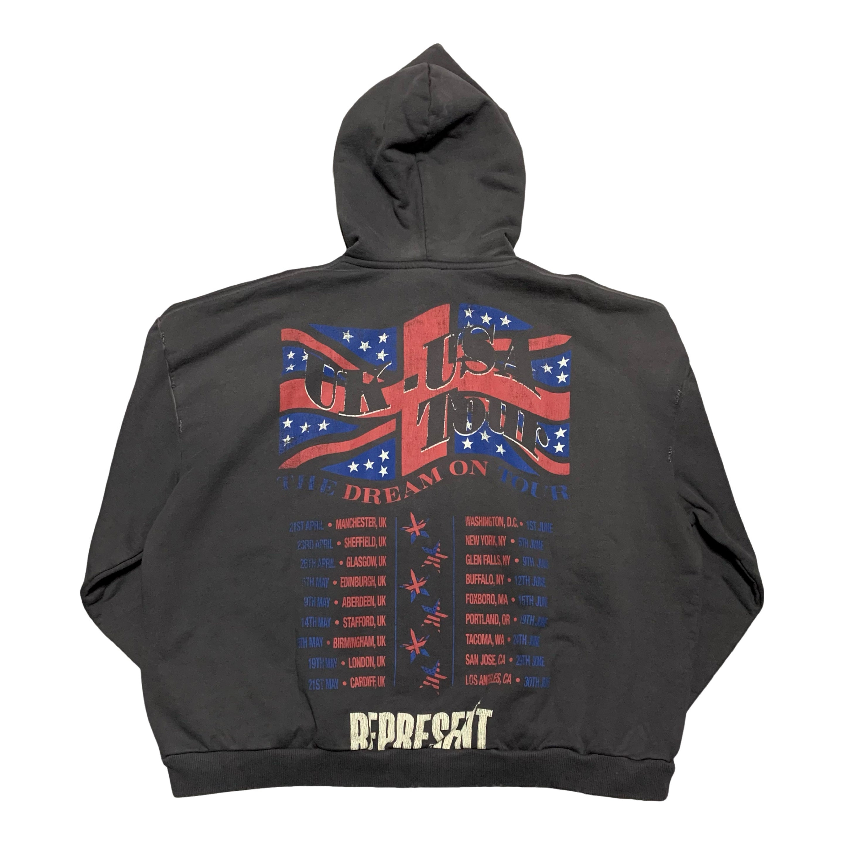 Represent Medium Dream On Tour Sun Fade Grey Hoodie (RRP £180)