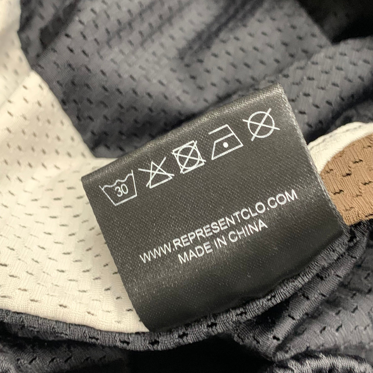 Represent Small Shorts Initial Black Mesh Bottoms
