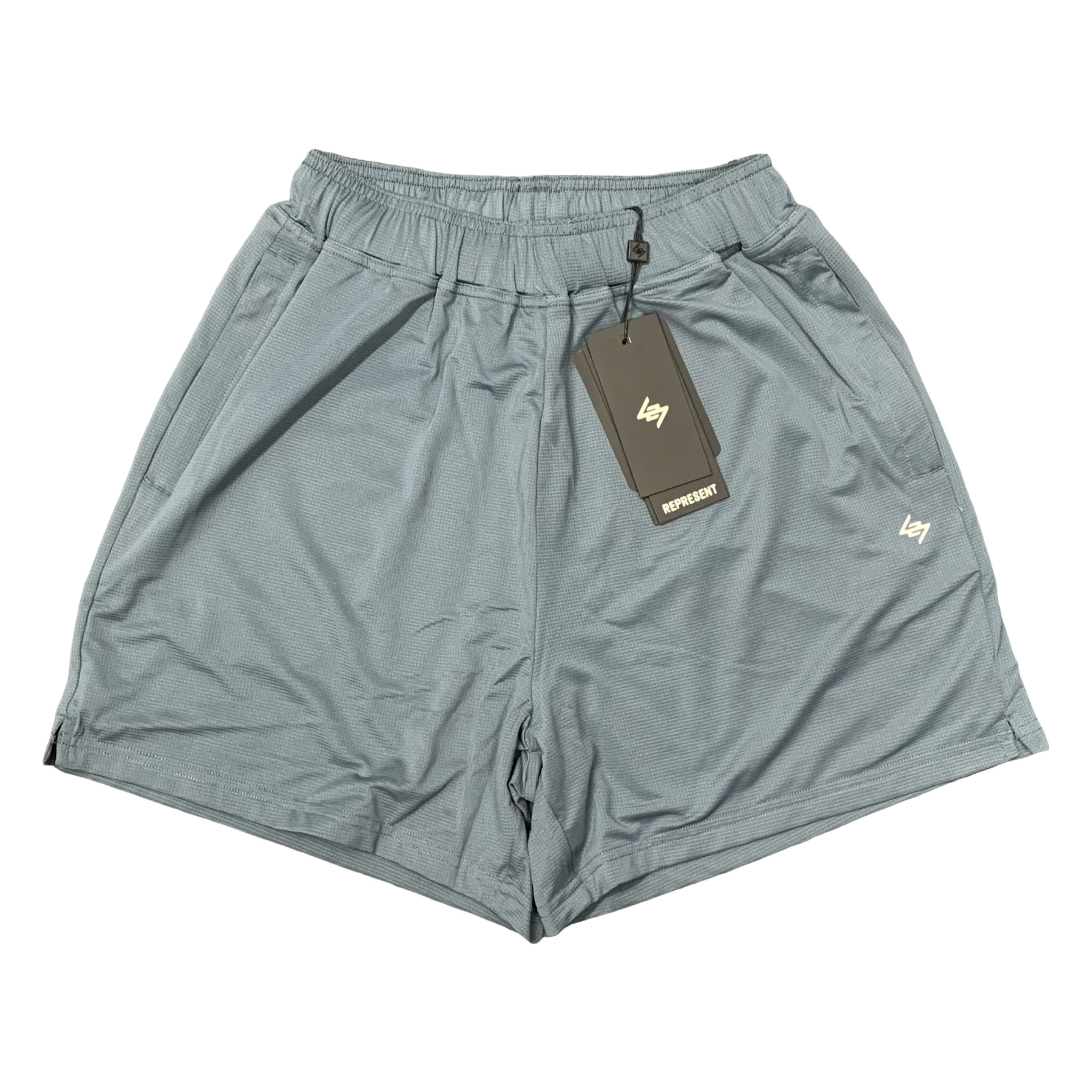 Represent Small Shorts 247 DNA Mesh Dusky Navy Blue Bottoms