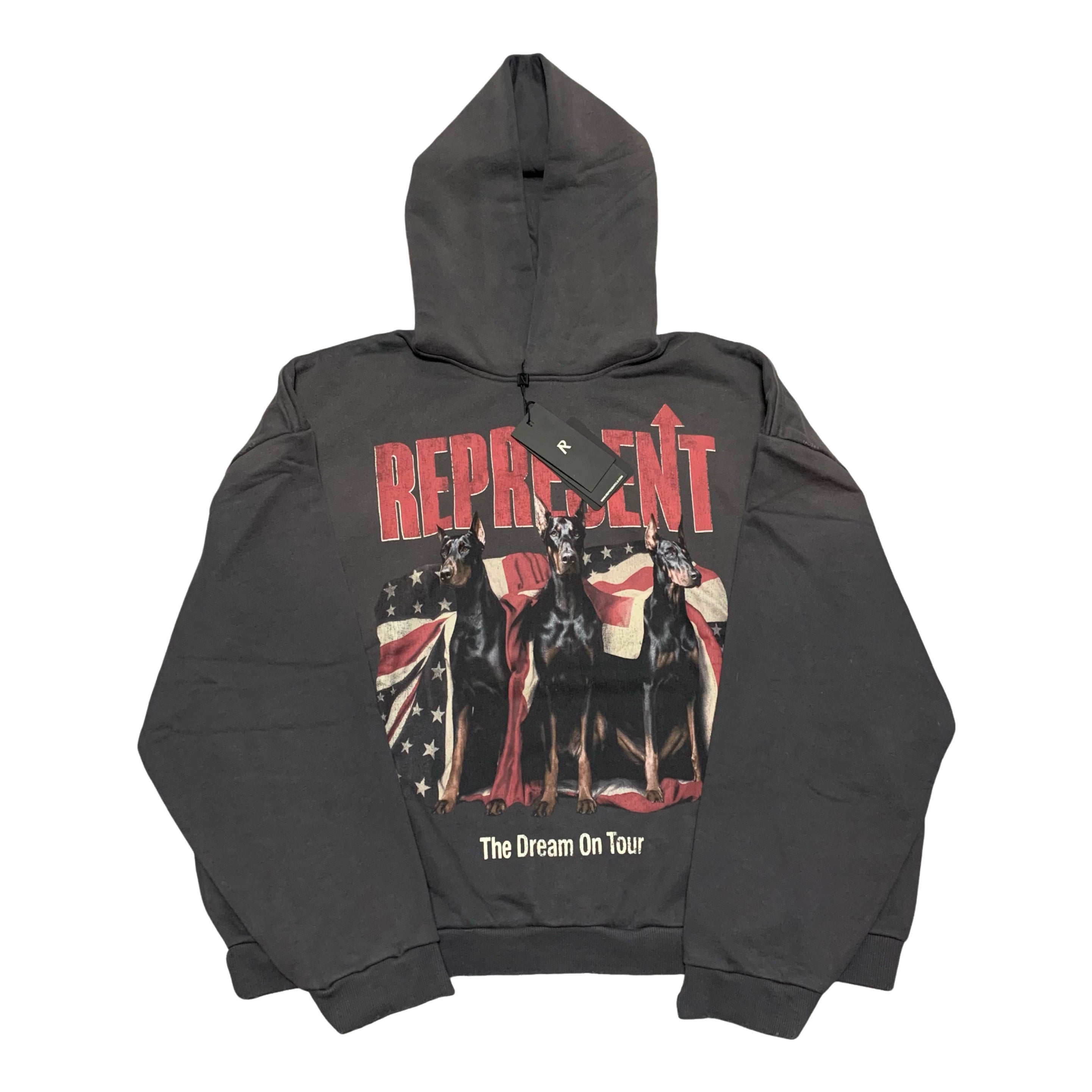 Represent Large Dream On Tour Sun Fade Grey Hoodie (RRP £180)