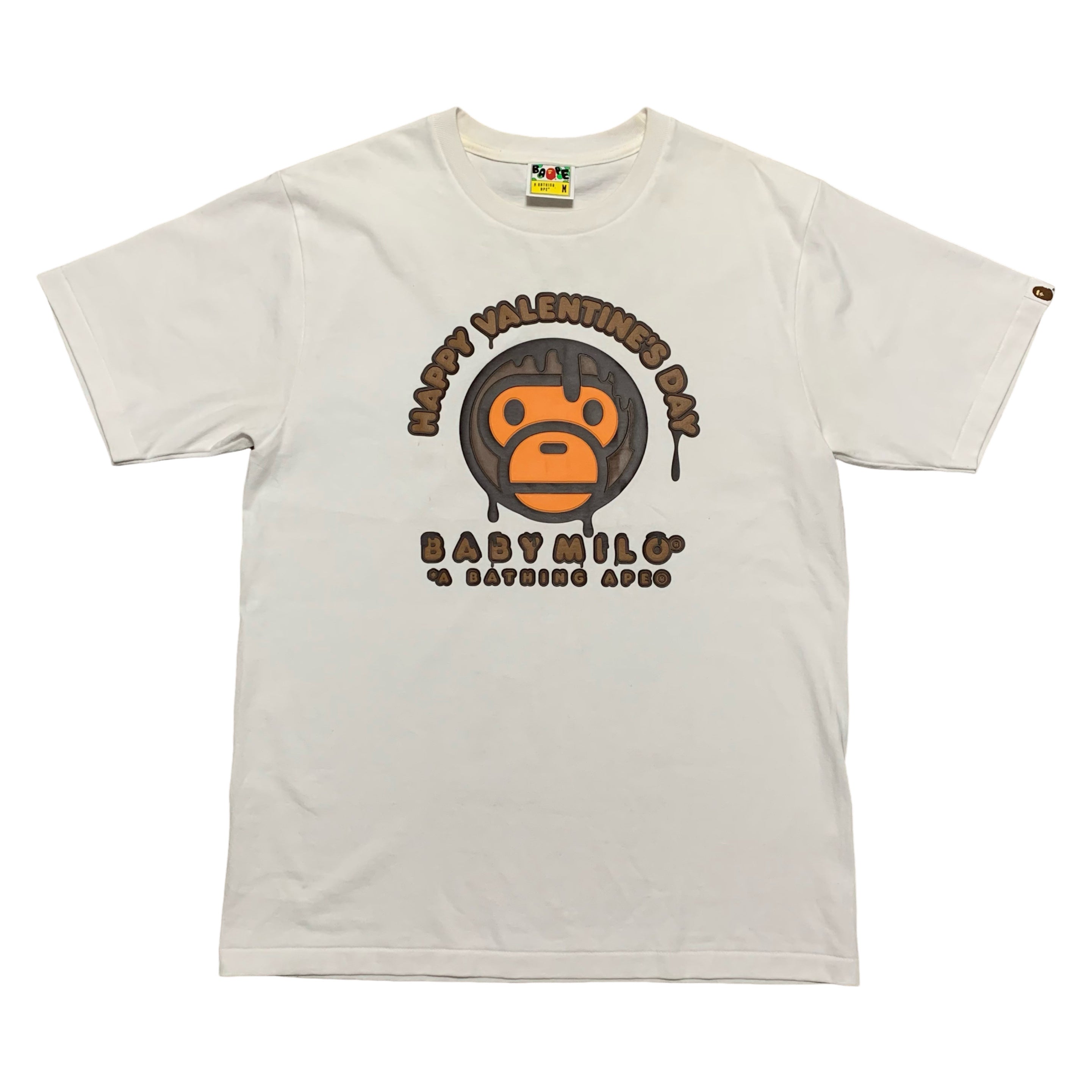 Bape Medium Baby Milo White Tee Valentines Day Exclusive