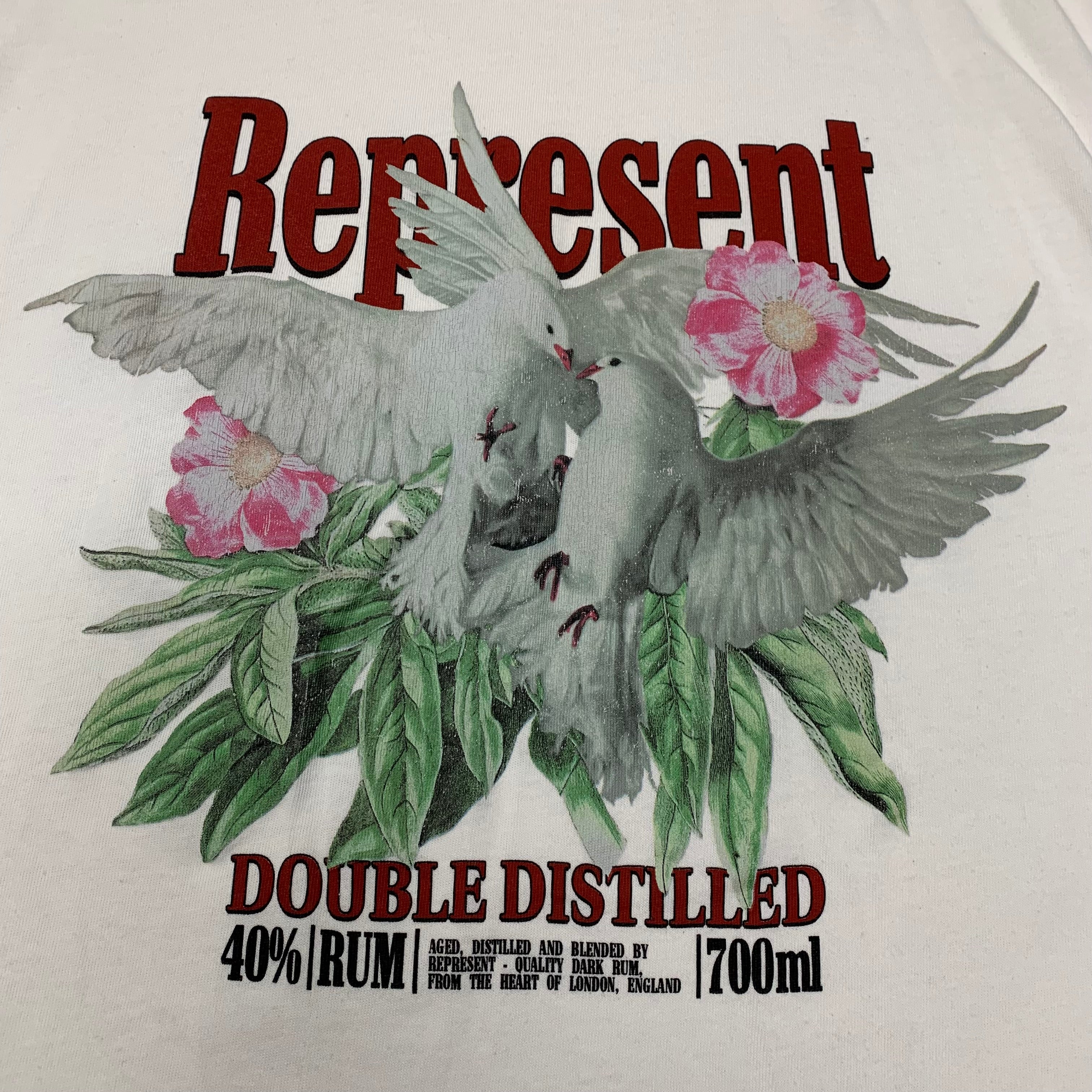 Represent Medium Tee Double Distilled Flat White T-Shirt