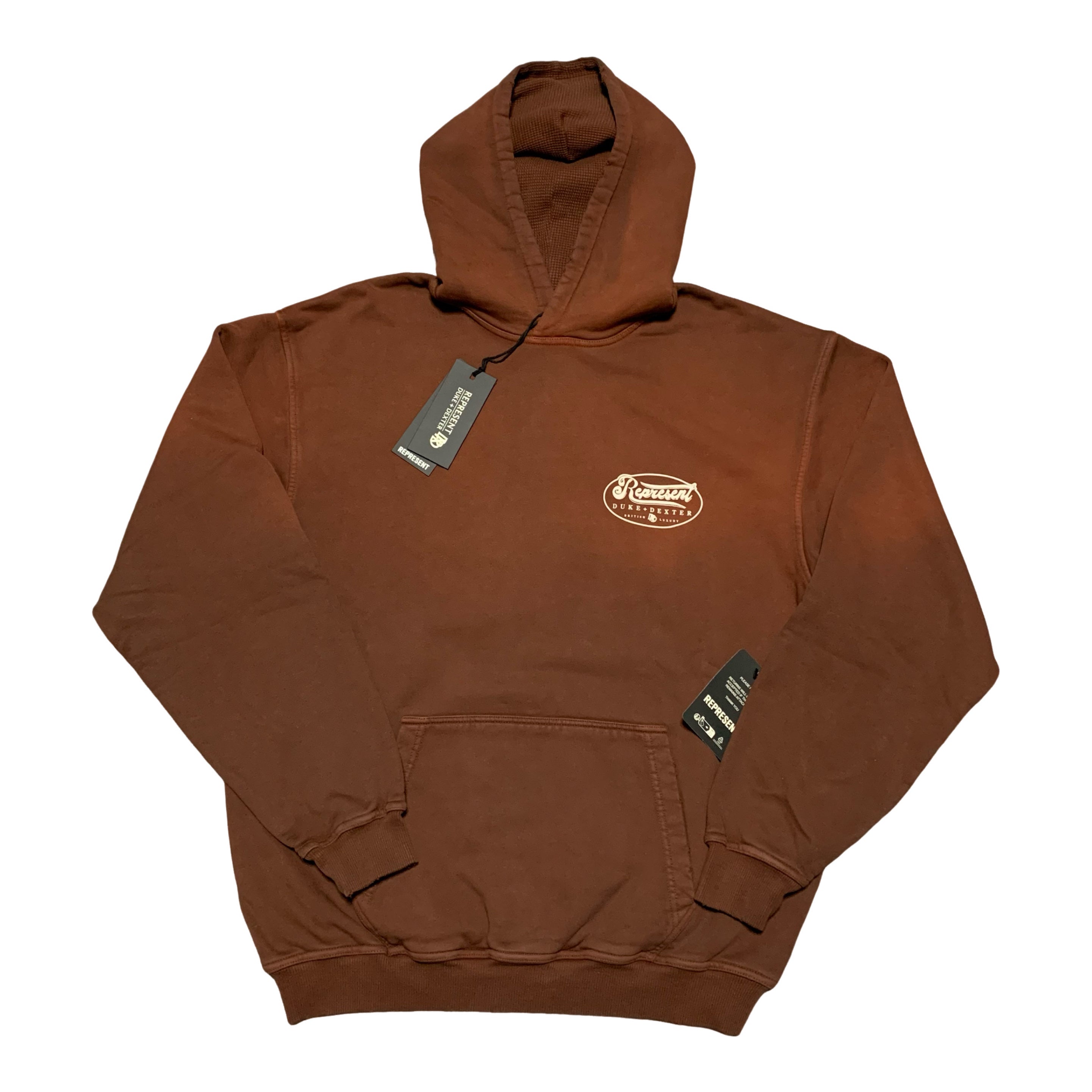 Represent Small Duke + Dexter Rust British Luxury Hoodie (RRP £180)