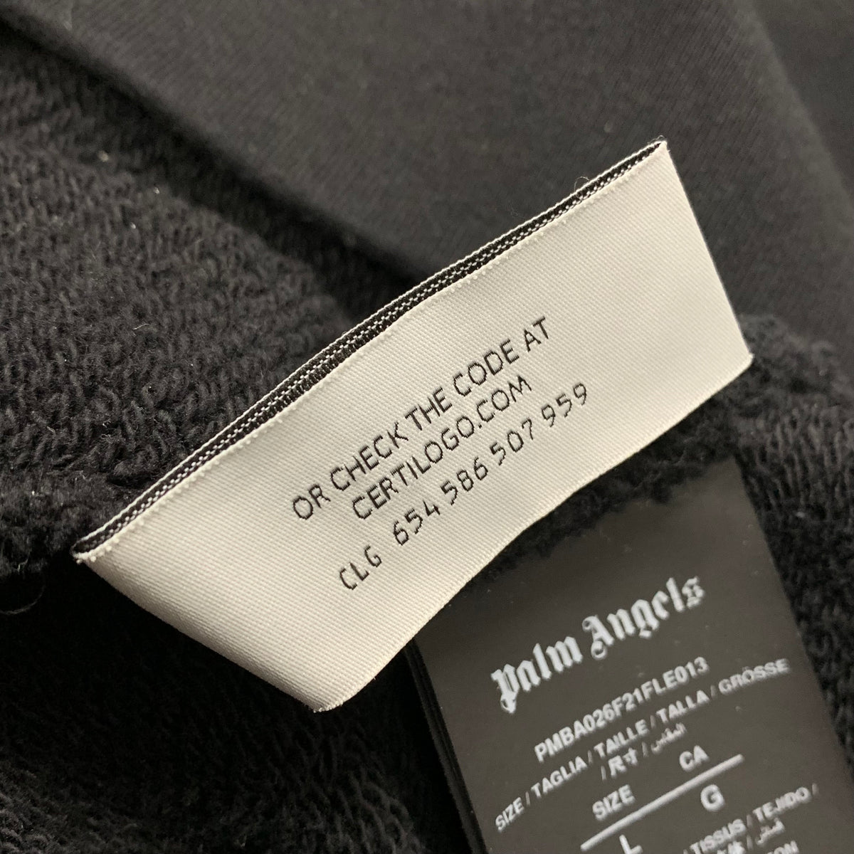 Palm Angels Large Sweatshirt Missoni Sprayed Black Sweatshirt Crewneck