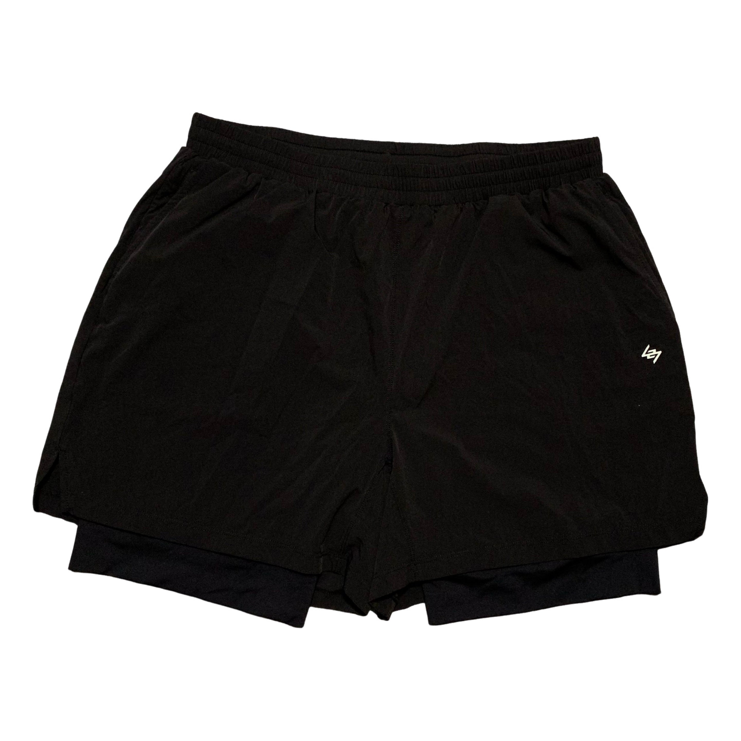 Represent XL Shorts Team 247 2-In-1 Black Shorts Bottoms