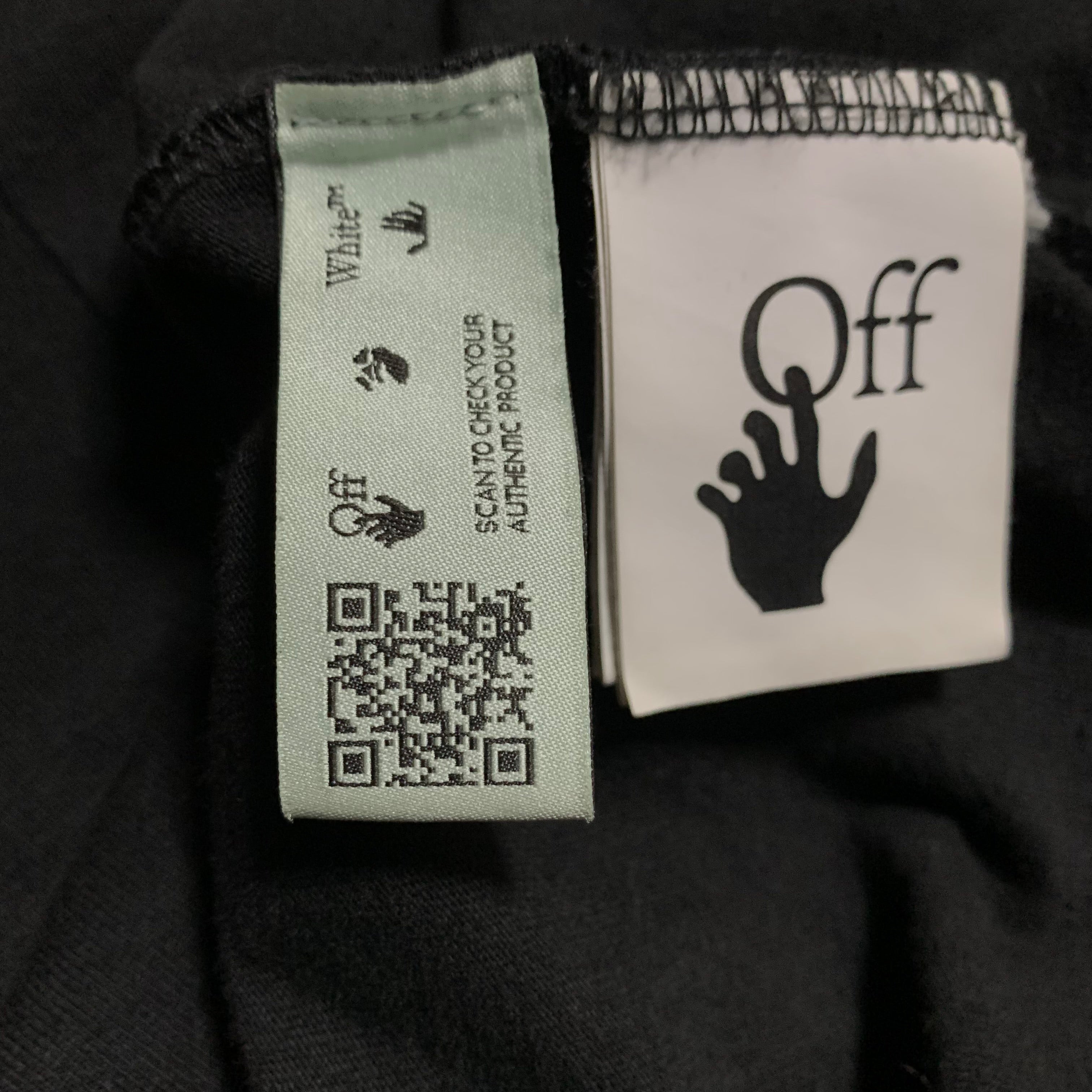 Off White XS Tee Pivot Fish Arrows Black T-Shirt Virgil Abloh