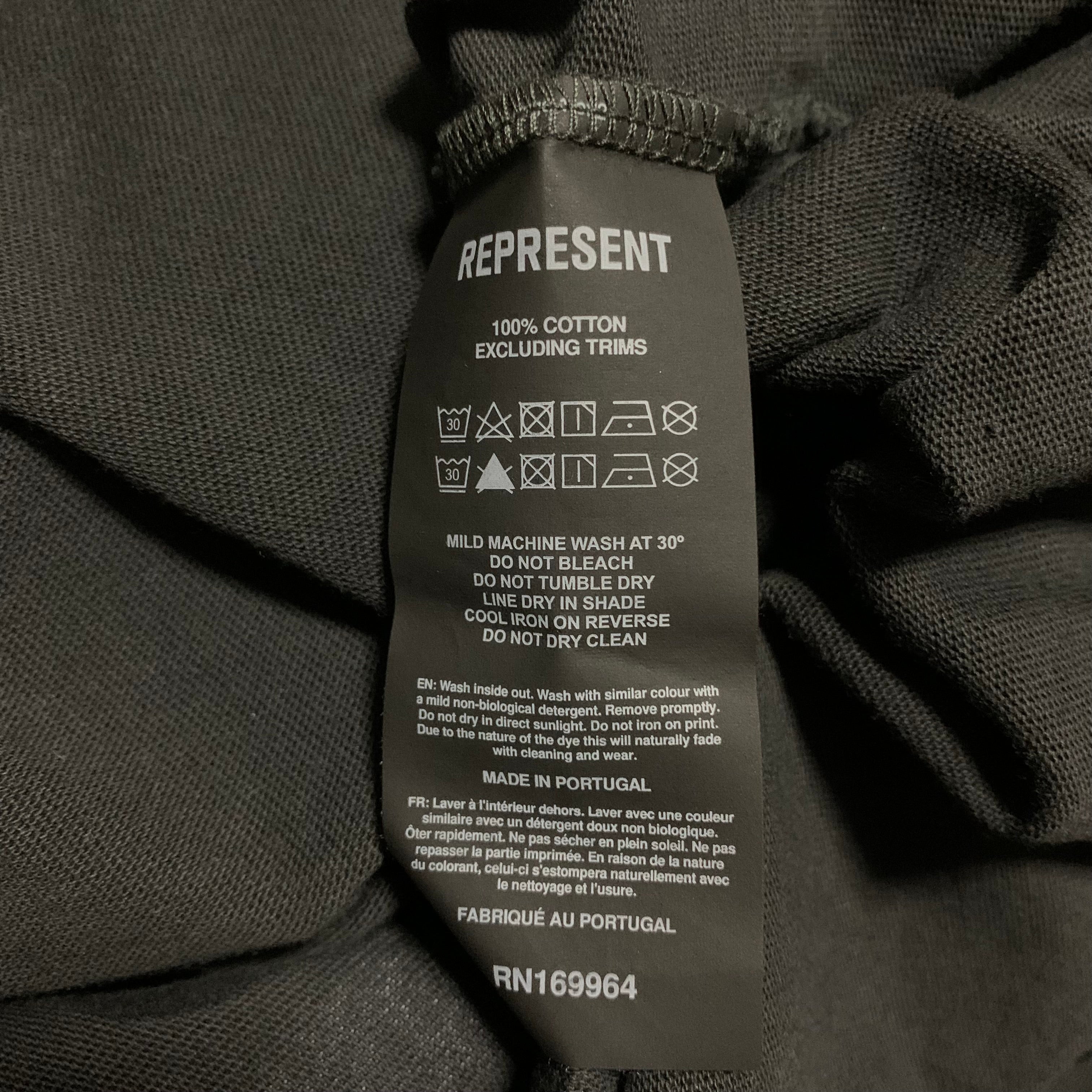 Represent XS Atlas Stained Black Tee