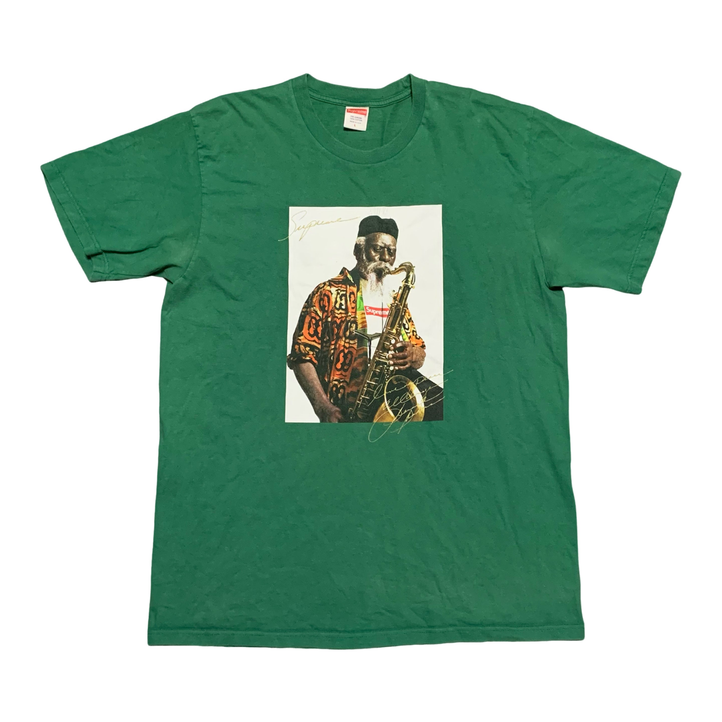 Supreme Large Pharoah Sanders Light Pin Green Tee 2020