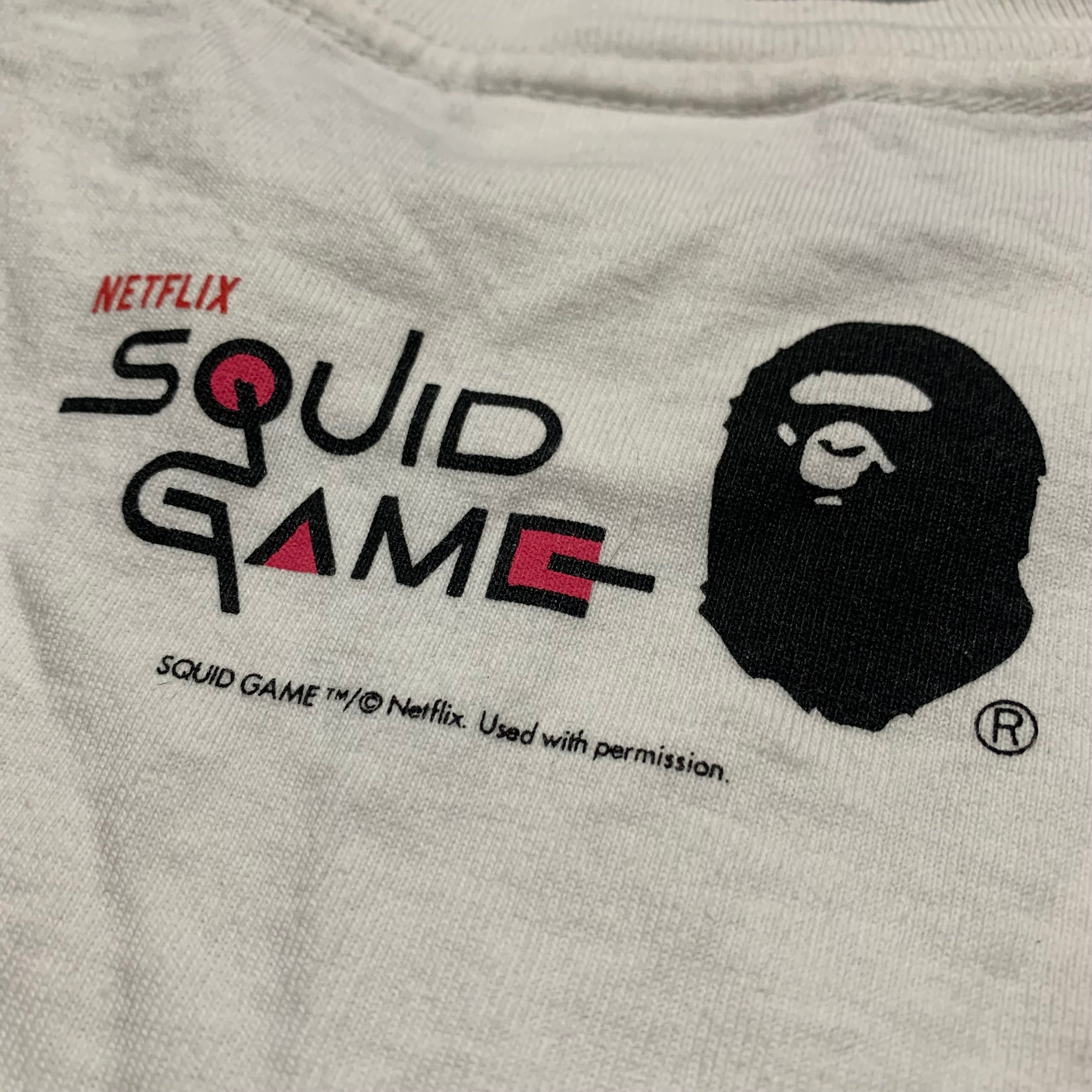 Bape Medium Squid Game Baby Milo White Tee Netflix 2022