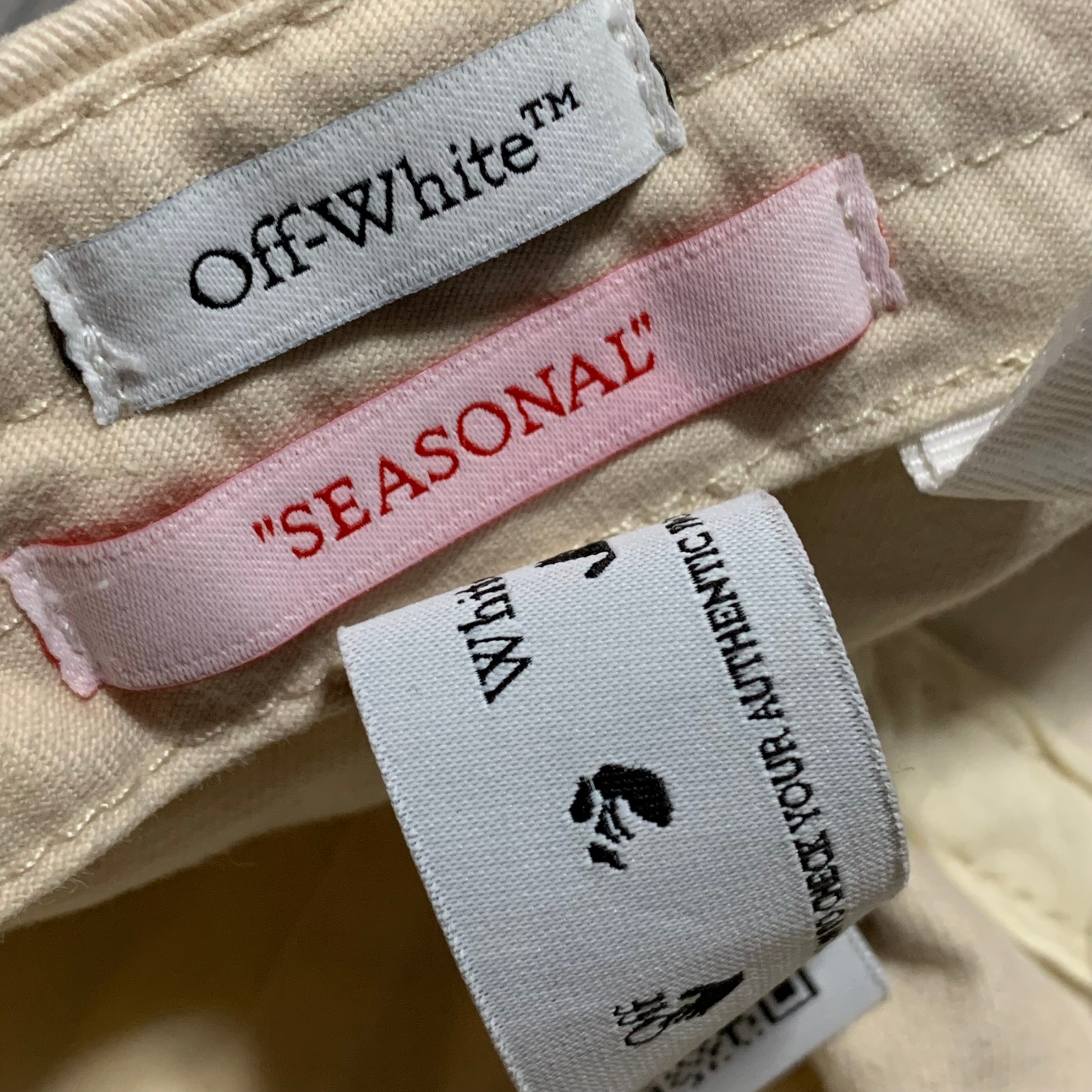 Off White Cap Metal Arrows Beige Baseball Cap Hat Virgil Abloh