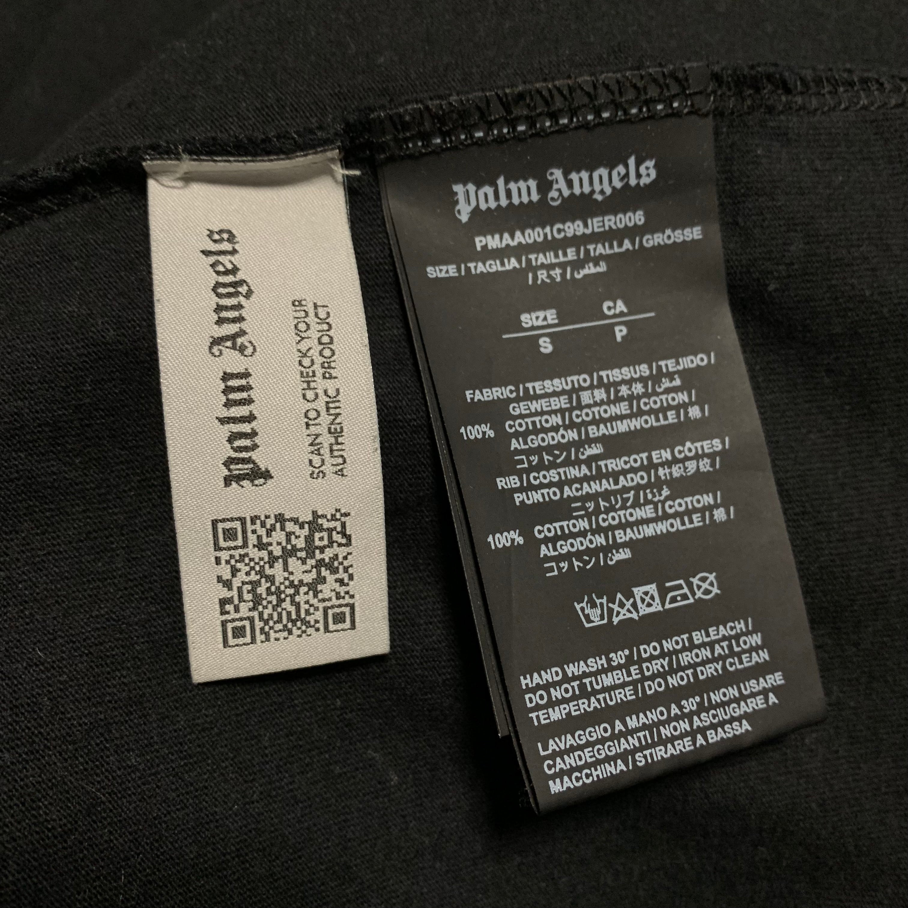 Palm Angels Small Sprayed Milano Black Tee