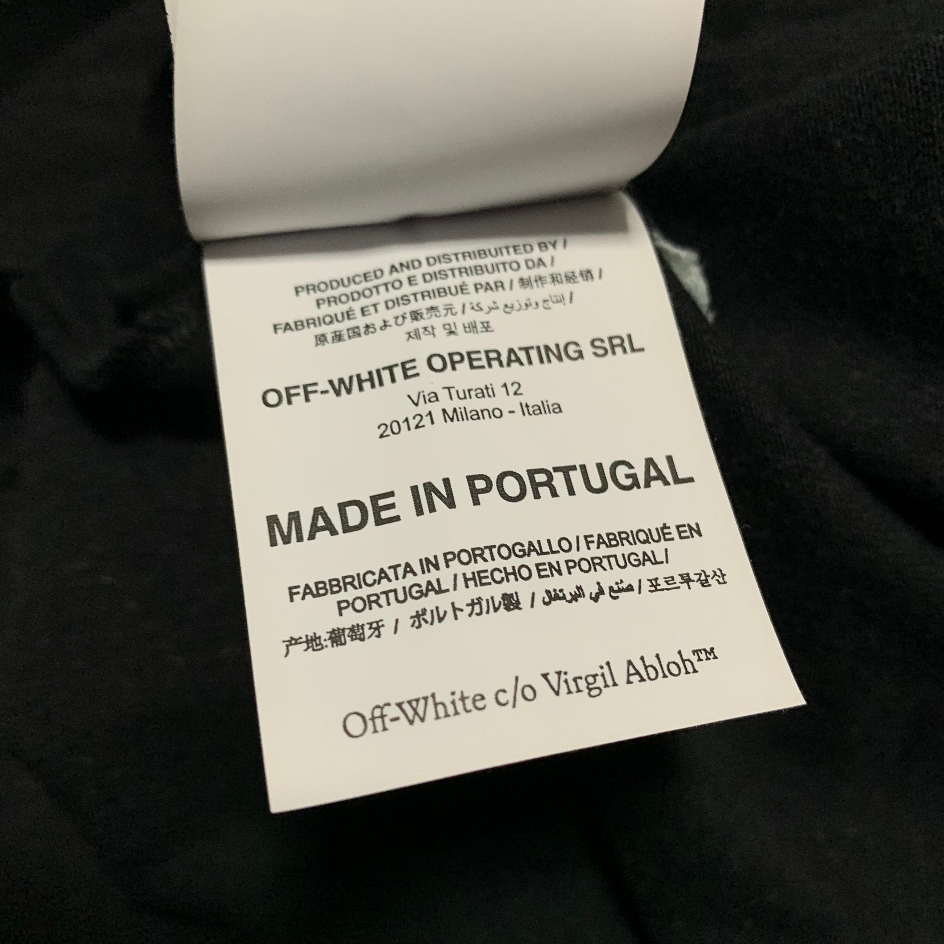 Off White Small Airport Arrows Black Tee Virgil Abloh