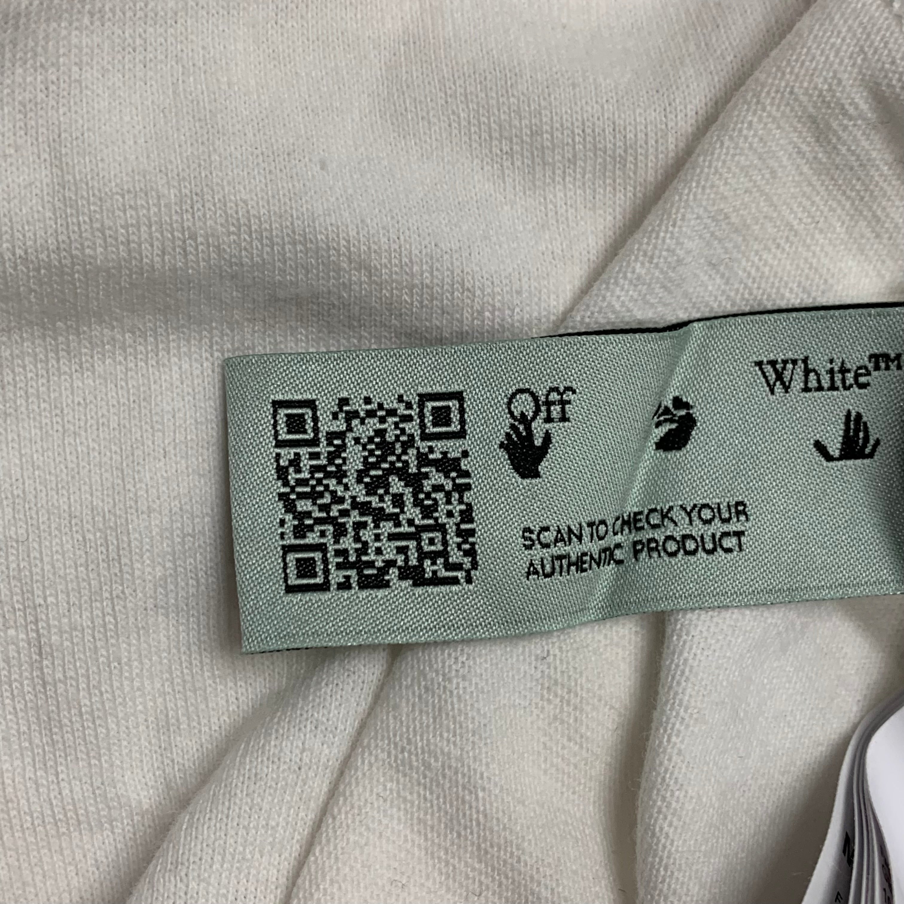 Off White Small Tee Blue Marker Arrows White T-Shirt Virgil Abloh