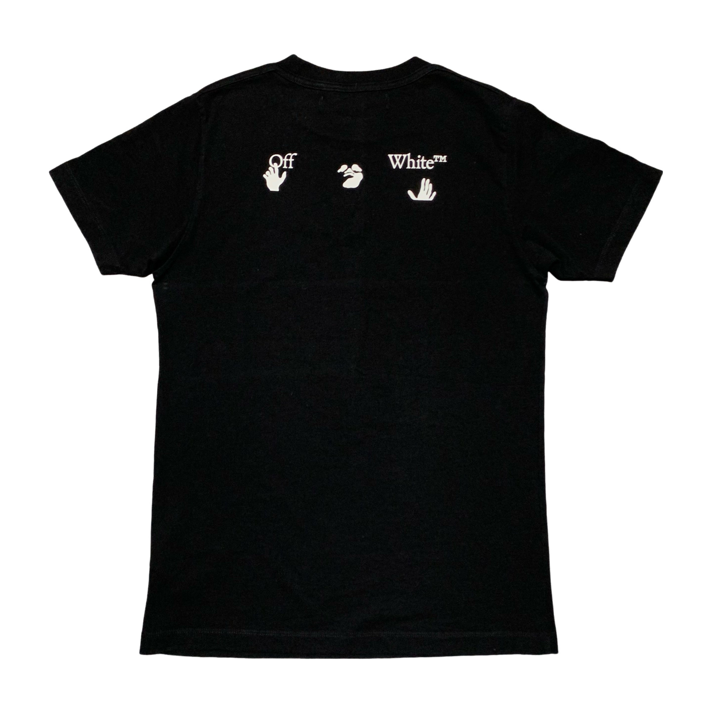 Off White Small Hand Logo Black Tee Virgil Abloh