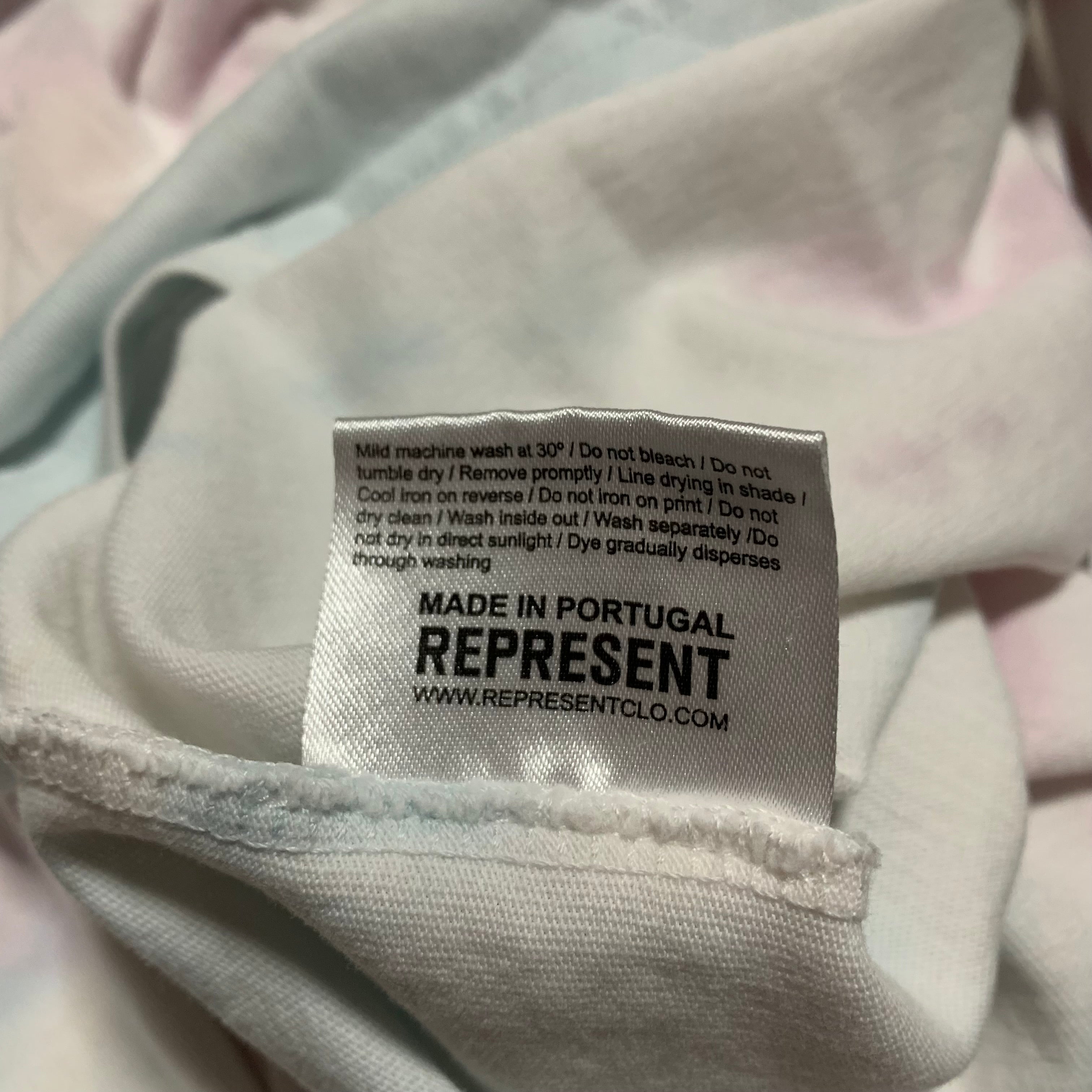 Represent Small Owners Club Tie Dye Flat White Tee