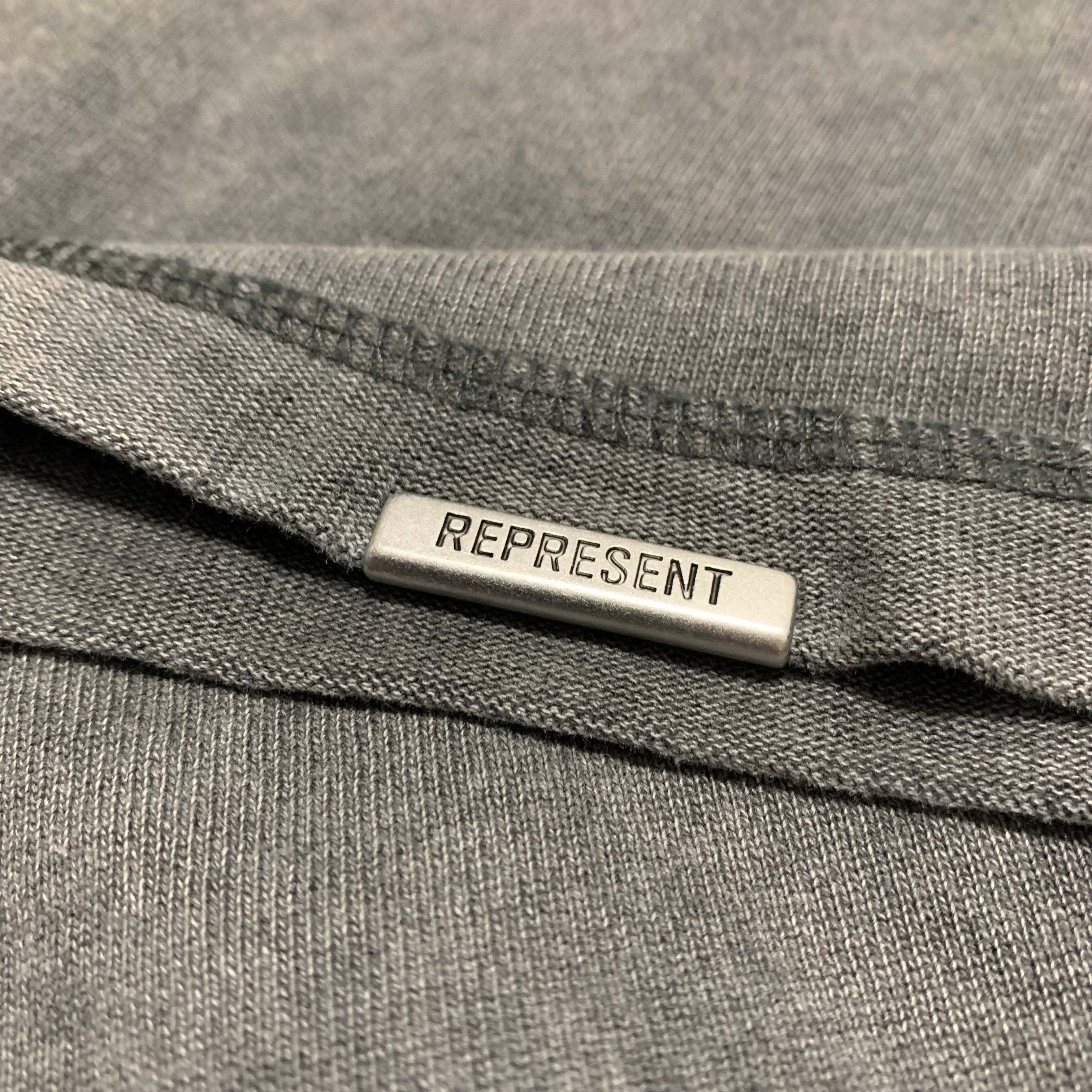 Represent Small Blanks Heavyweight Pocket Vintage Grey Tee