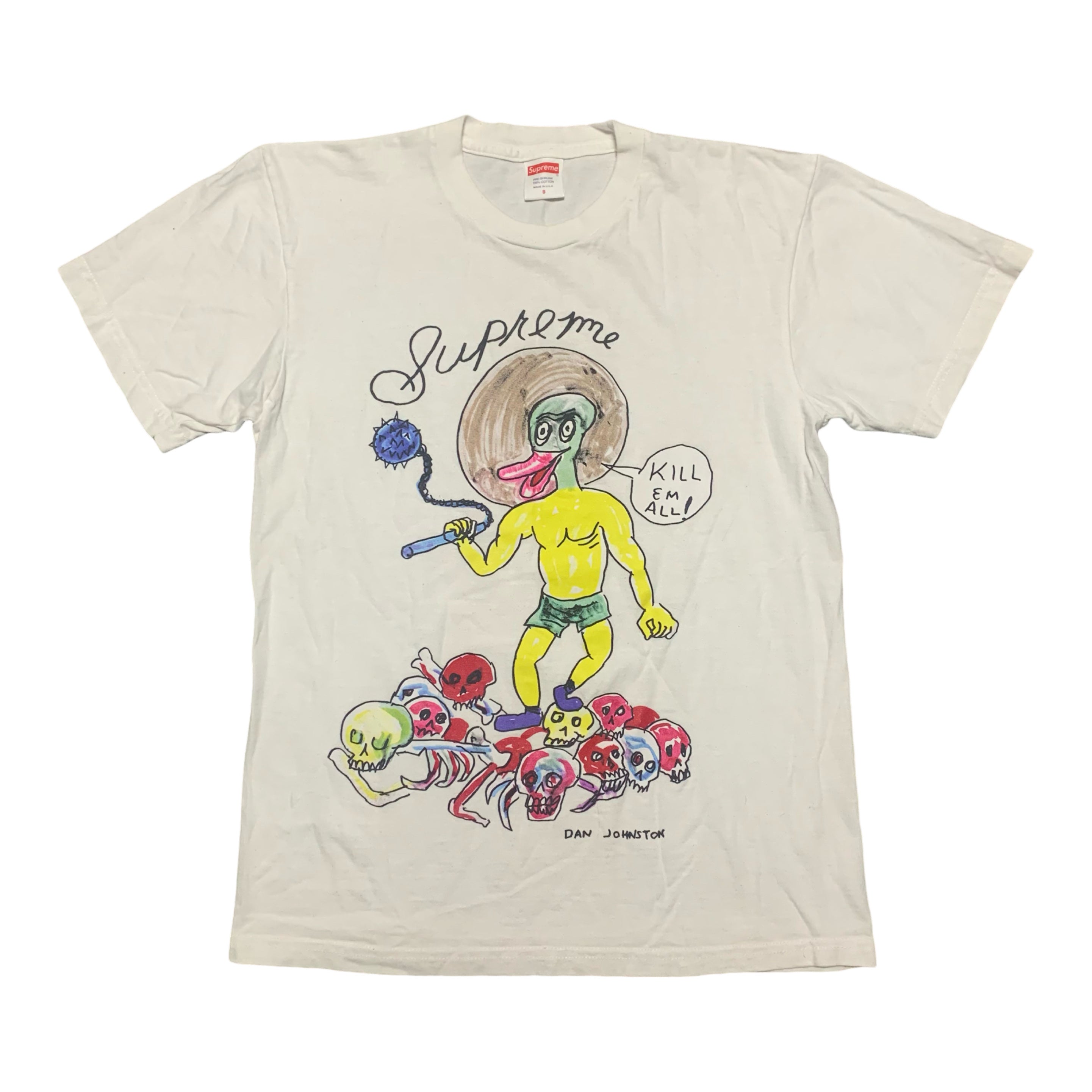 Supreme Small Daniel Johnston Kill Em All White Tee 2020