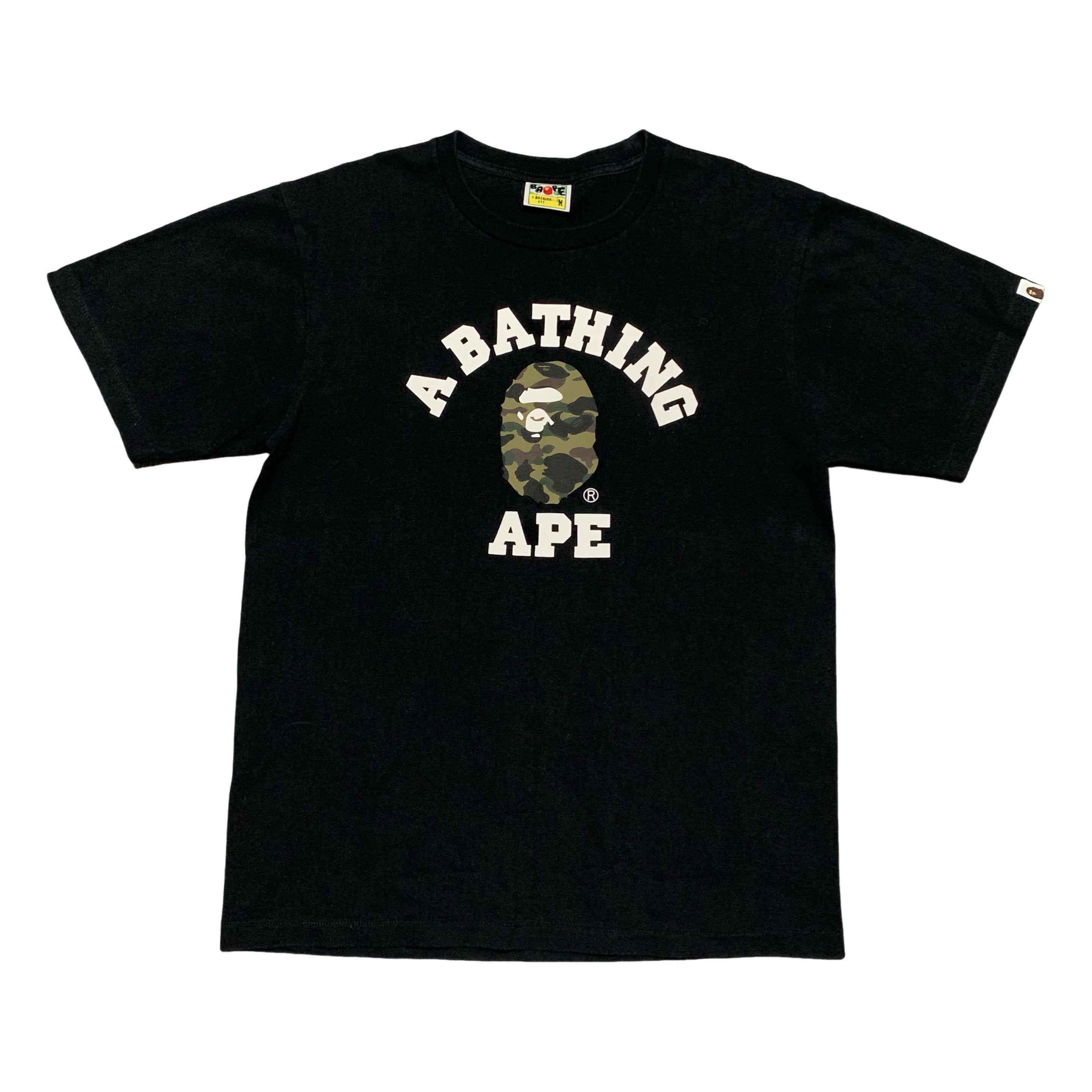 Bape Medium College 1st Camo Black Tee A Bathing Ape