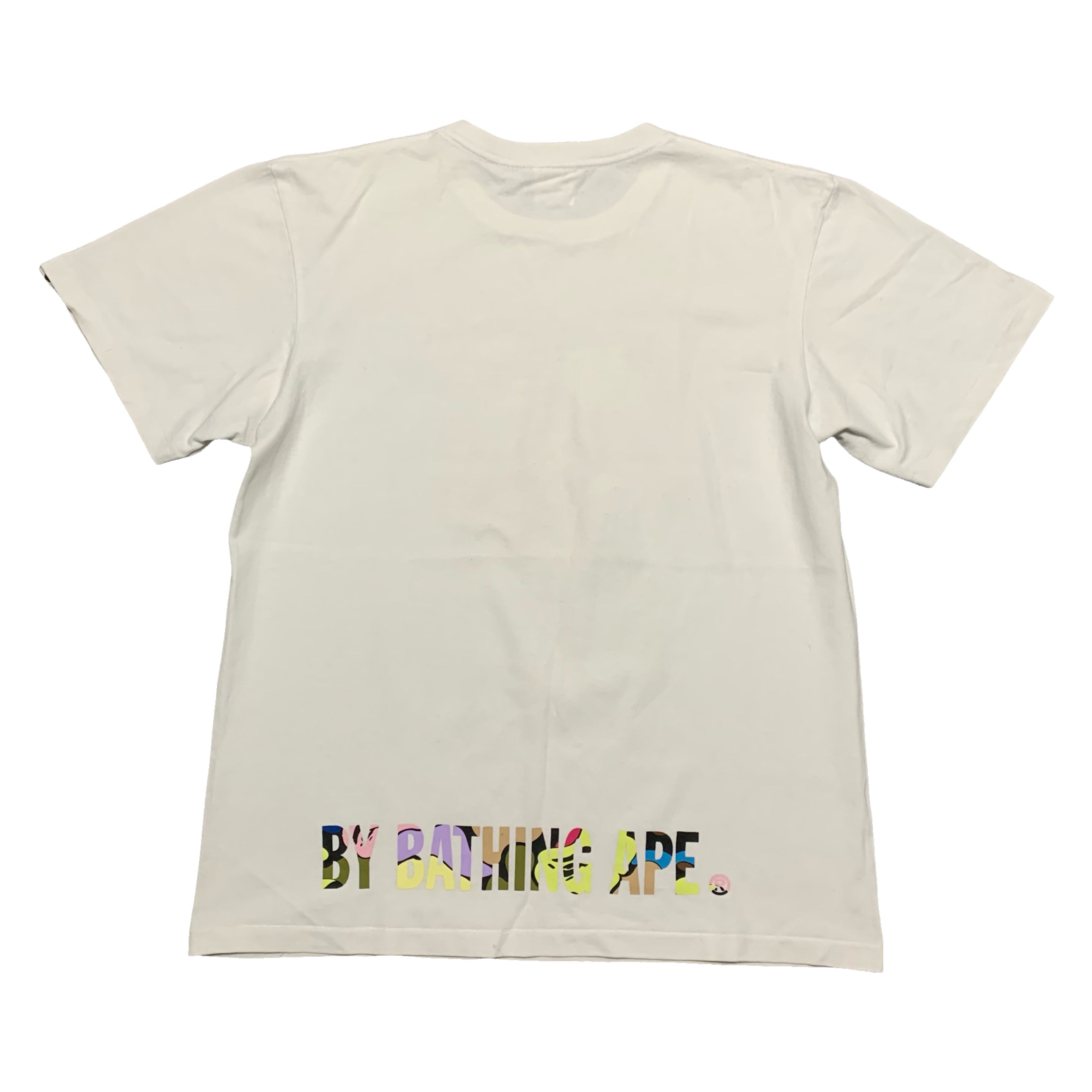 Bape Large Multi Camo Ape Face White Tee A Bathing Ape