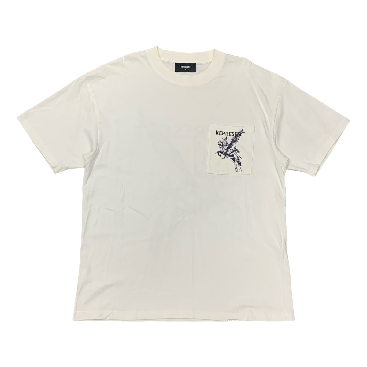 Represent Medium Tee Mascot Flat White Pocket T-Shirt