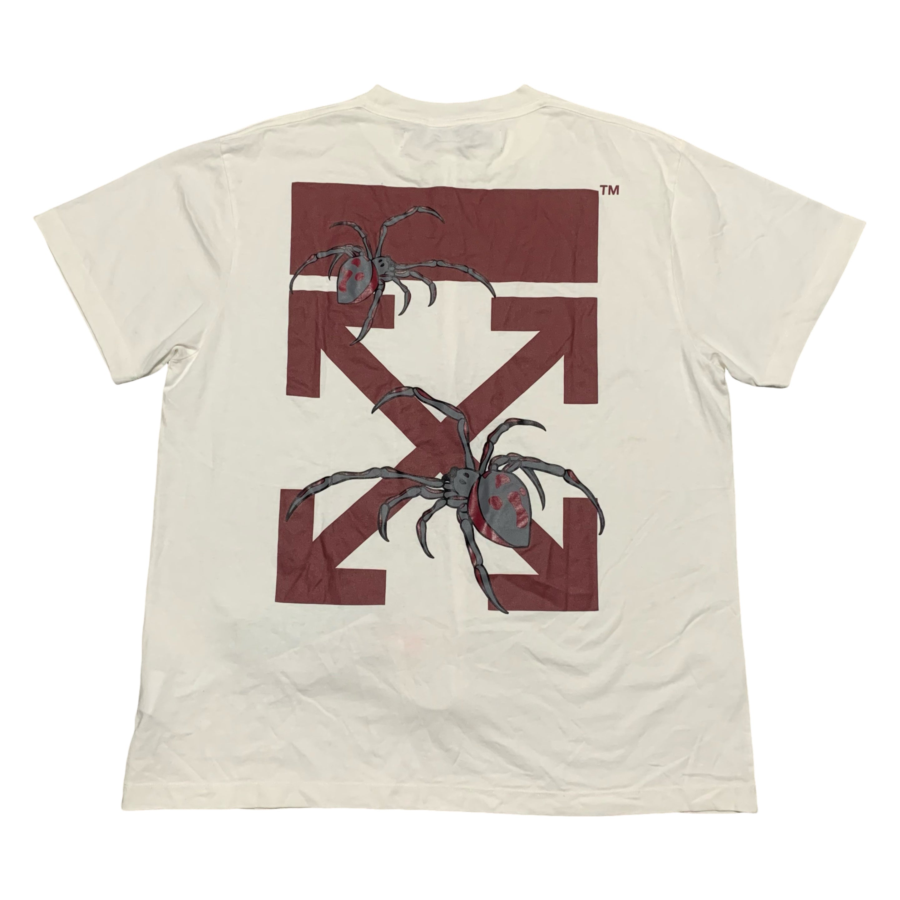 Off White Large Arachno Spider Arrows White Tee Virgil Abloh