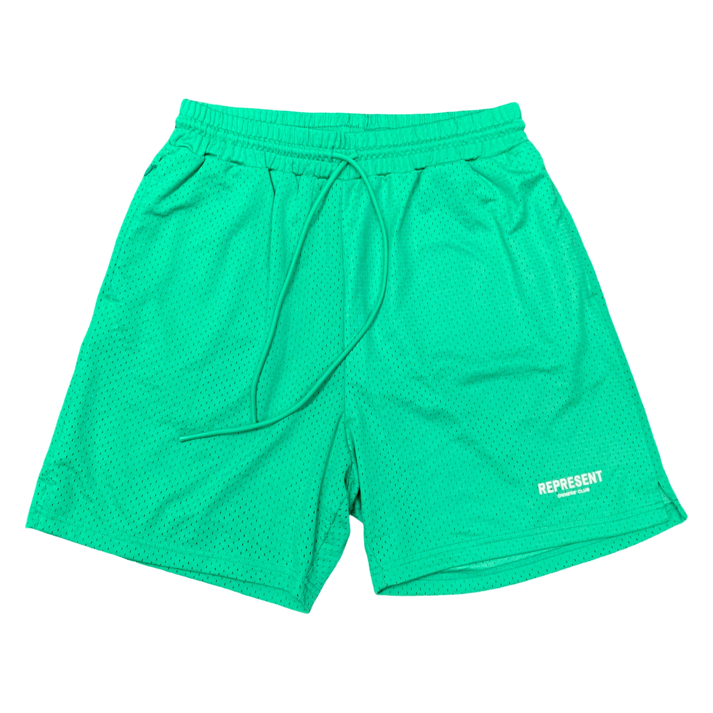 Represent Medium Shorts Owners Club Island Green Zip Mesh Shorts