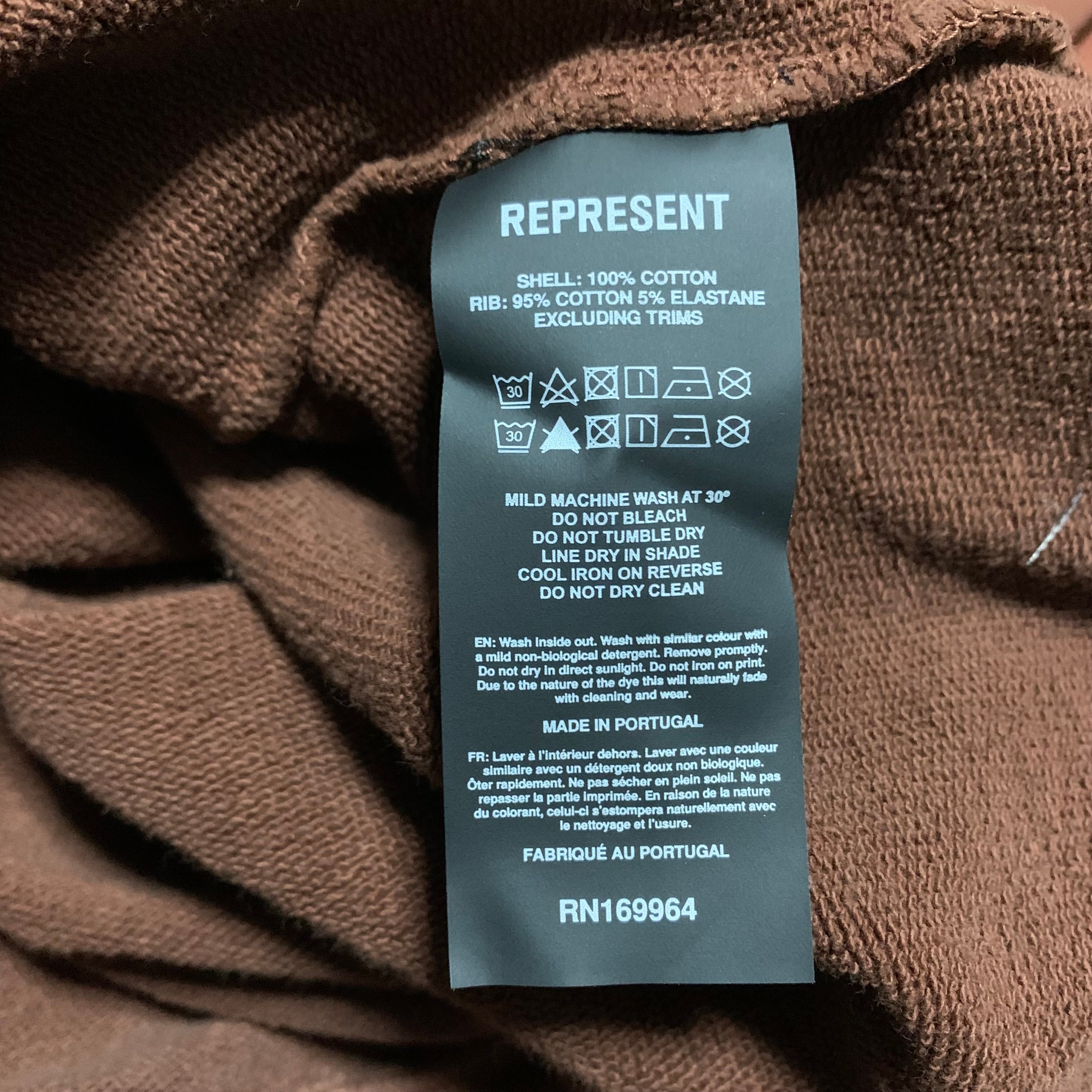 Represent Small Duke + Dexter Rust British Luxury Hoodie (RRP £180)