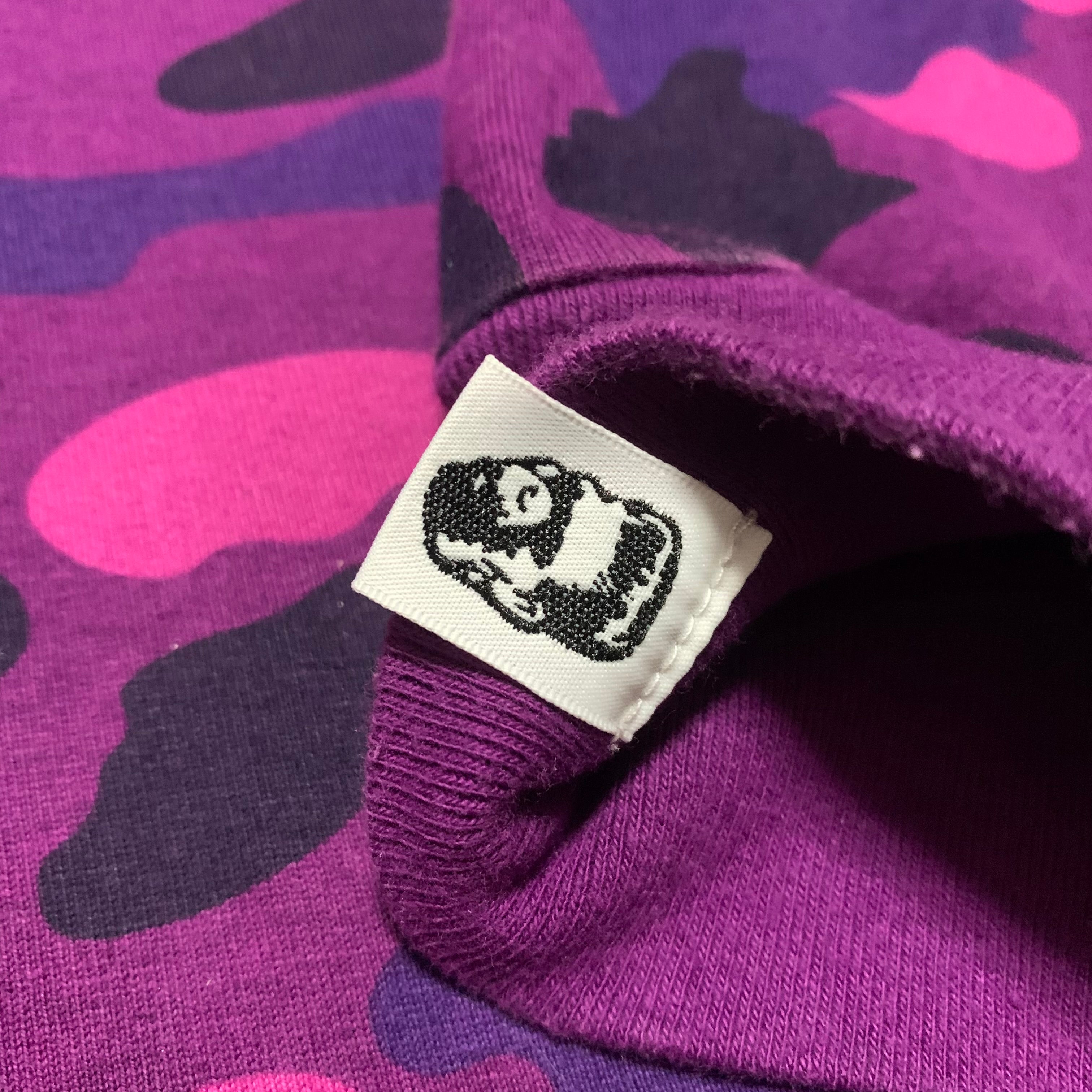 Bape Medium Shark Purple Camo Long Sleeve Tee A Bathing Ape