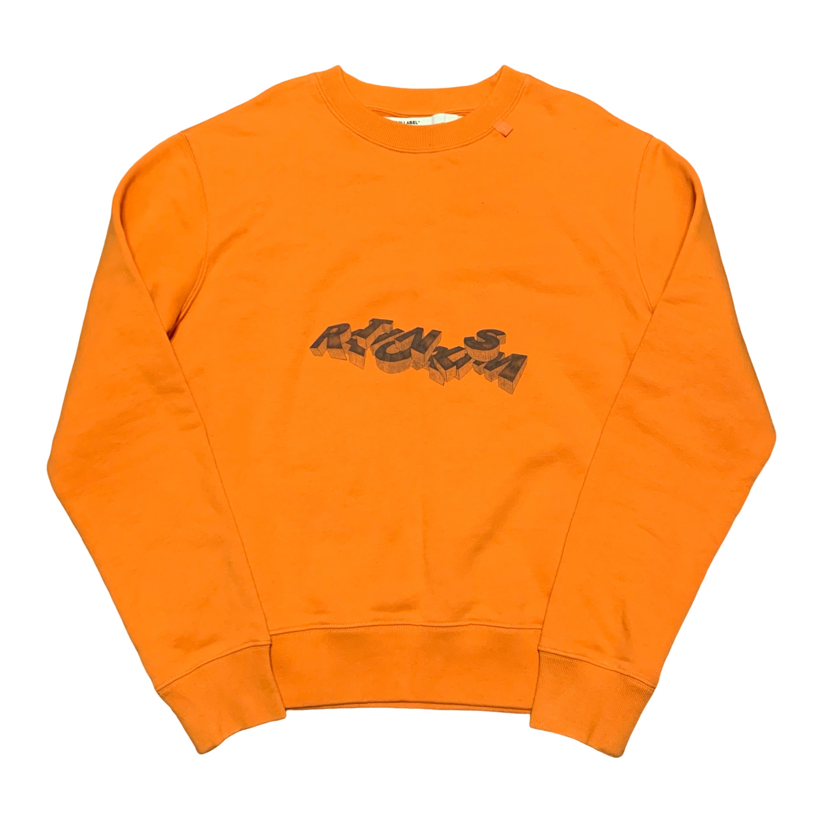 Off White Medium Arrows Graphic Orange Sweatshirt Crewneck Virgil Abloh