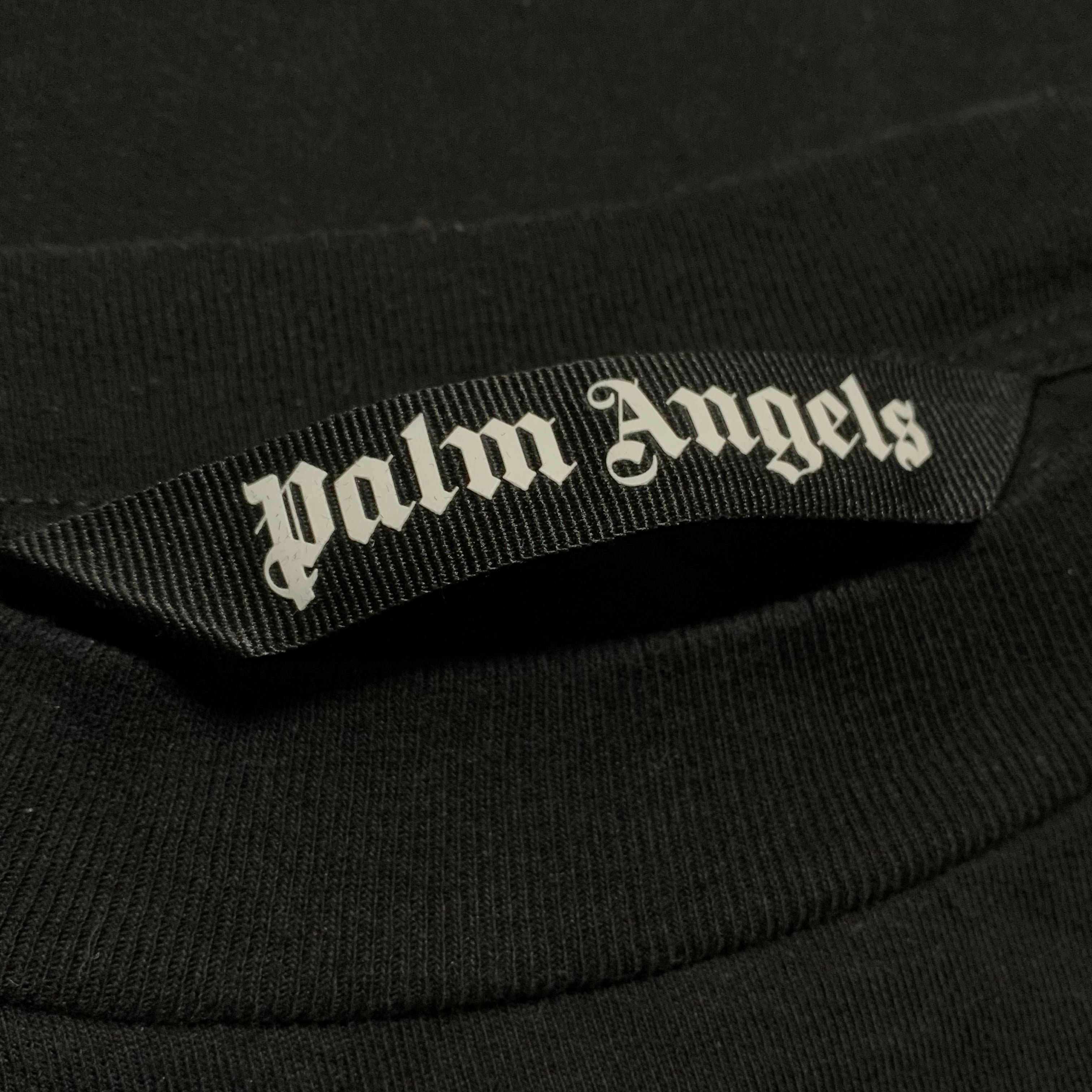 Palm Angels Small Sprayed Star Black Tee