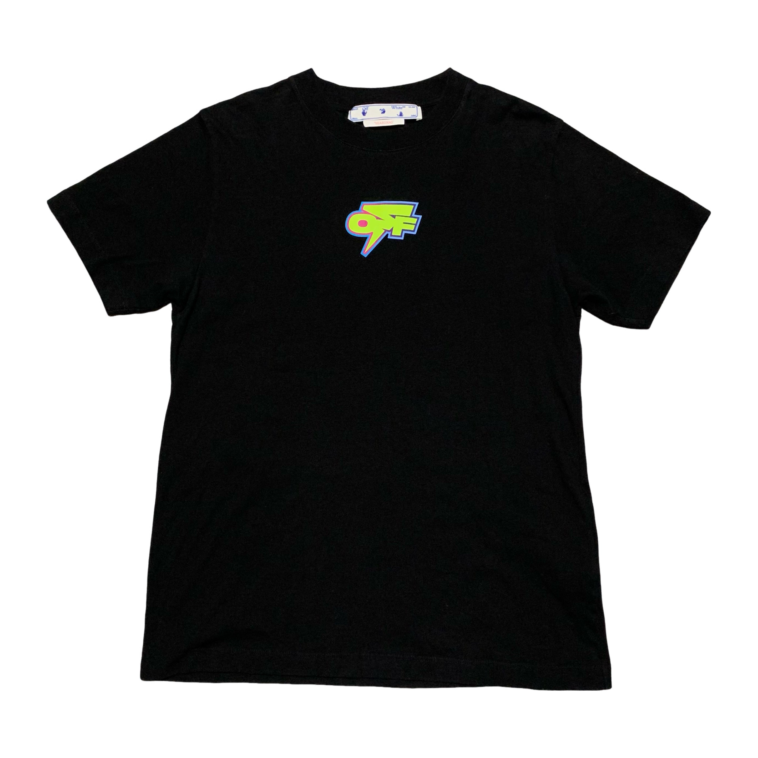 Off White Medium Degrade Lighting Arrows Black Tee Virgil Abloh