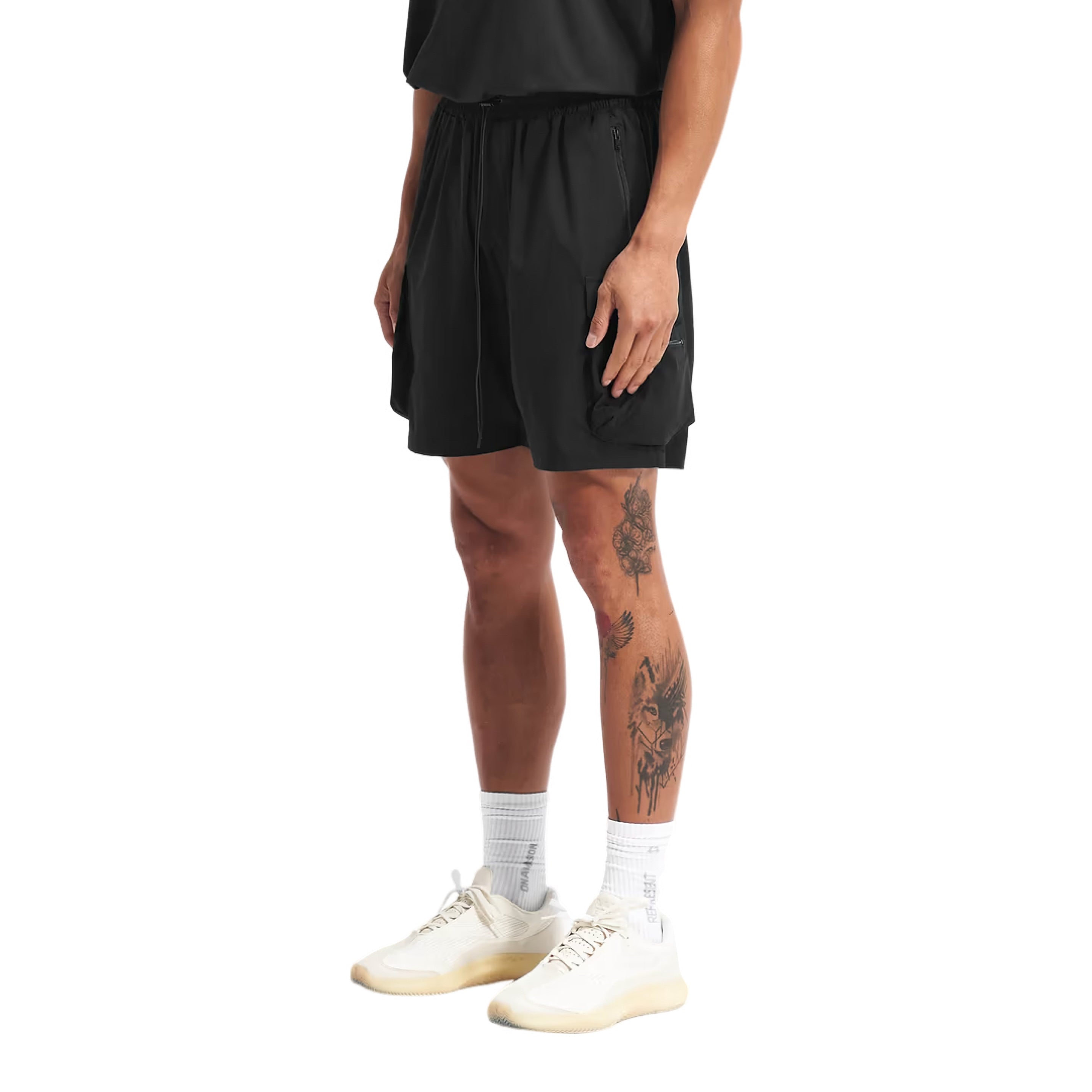 Represent XS 247 Shorts Black Cargo Shorts