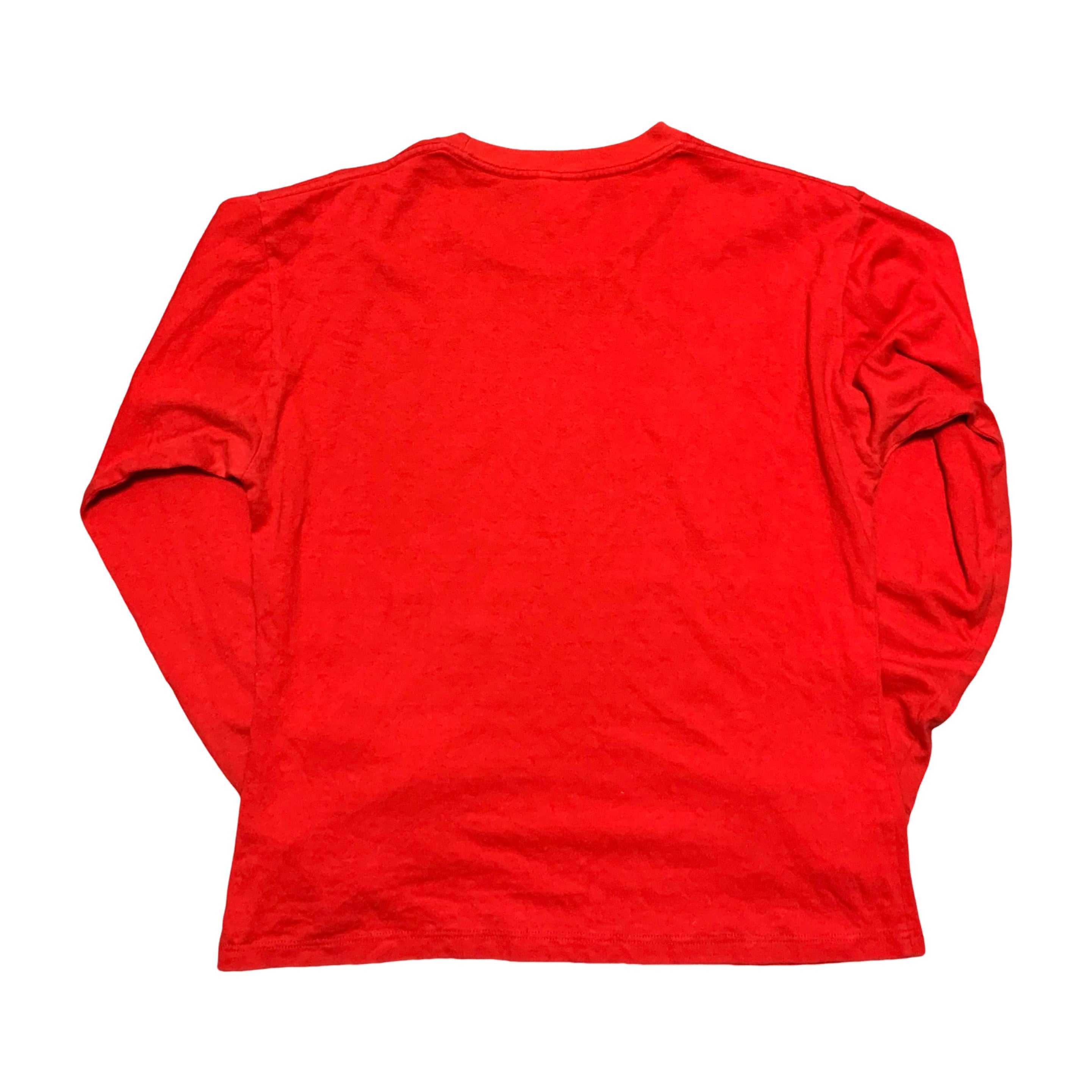 Bape Large Shark Red Long Sleeve Tee A Bathing Ape