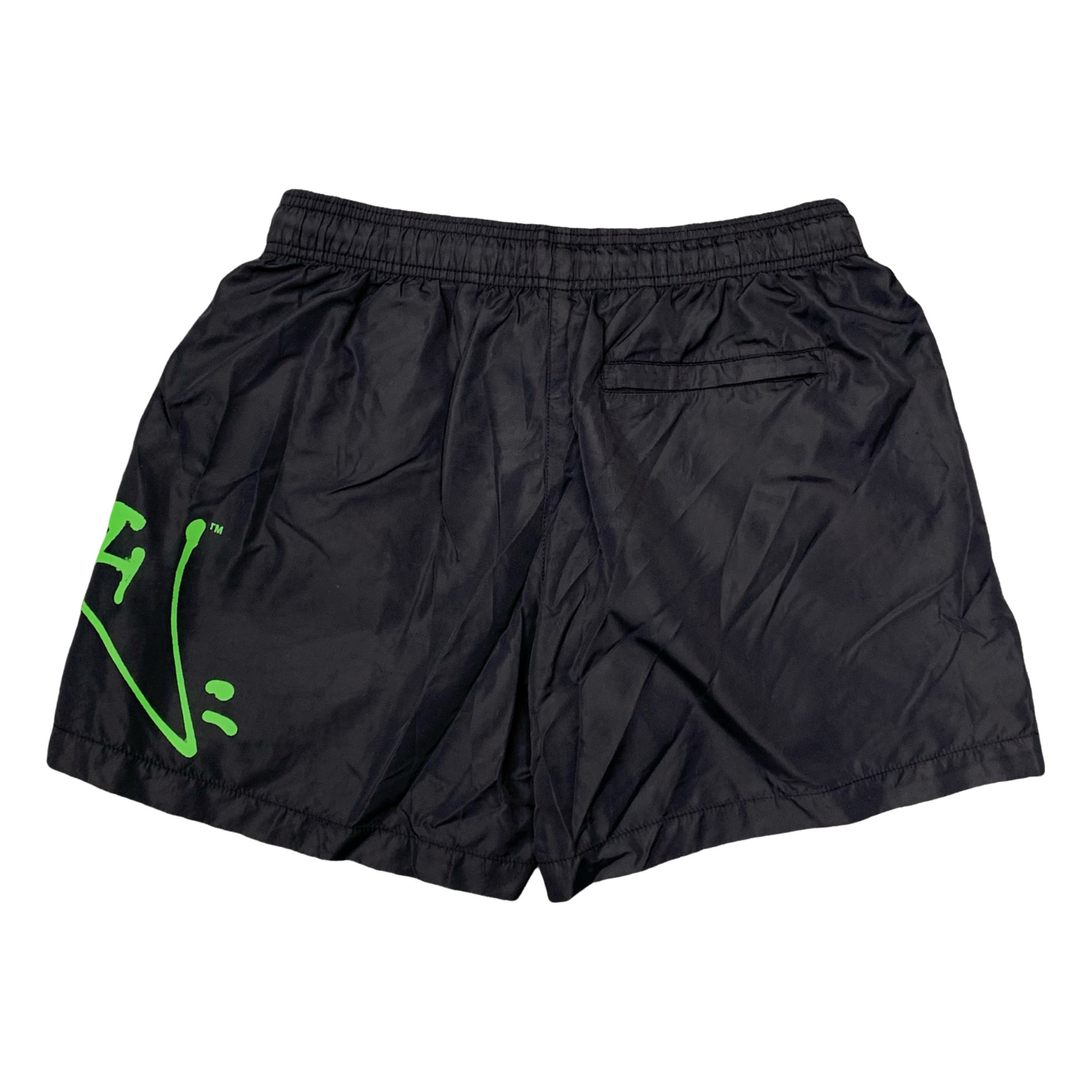 Off White Small Swim Shorts Graffiti Black Shorts Virgil Abloh