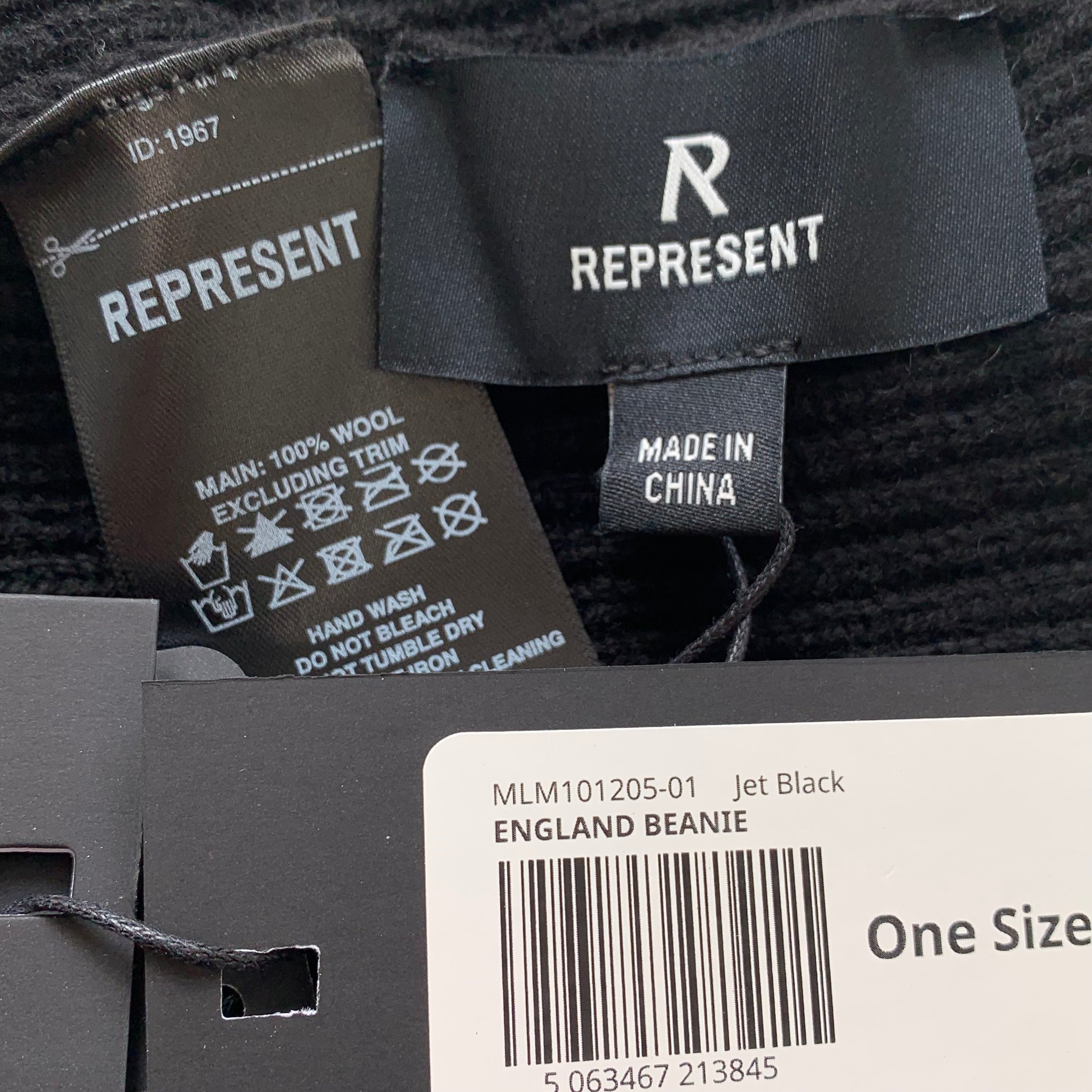Represent Beanie EngLAnd Black Beanie Hat